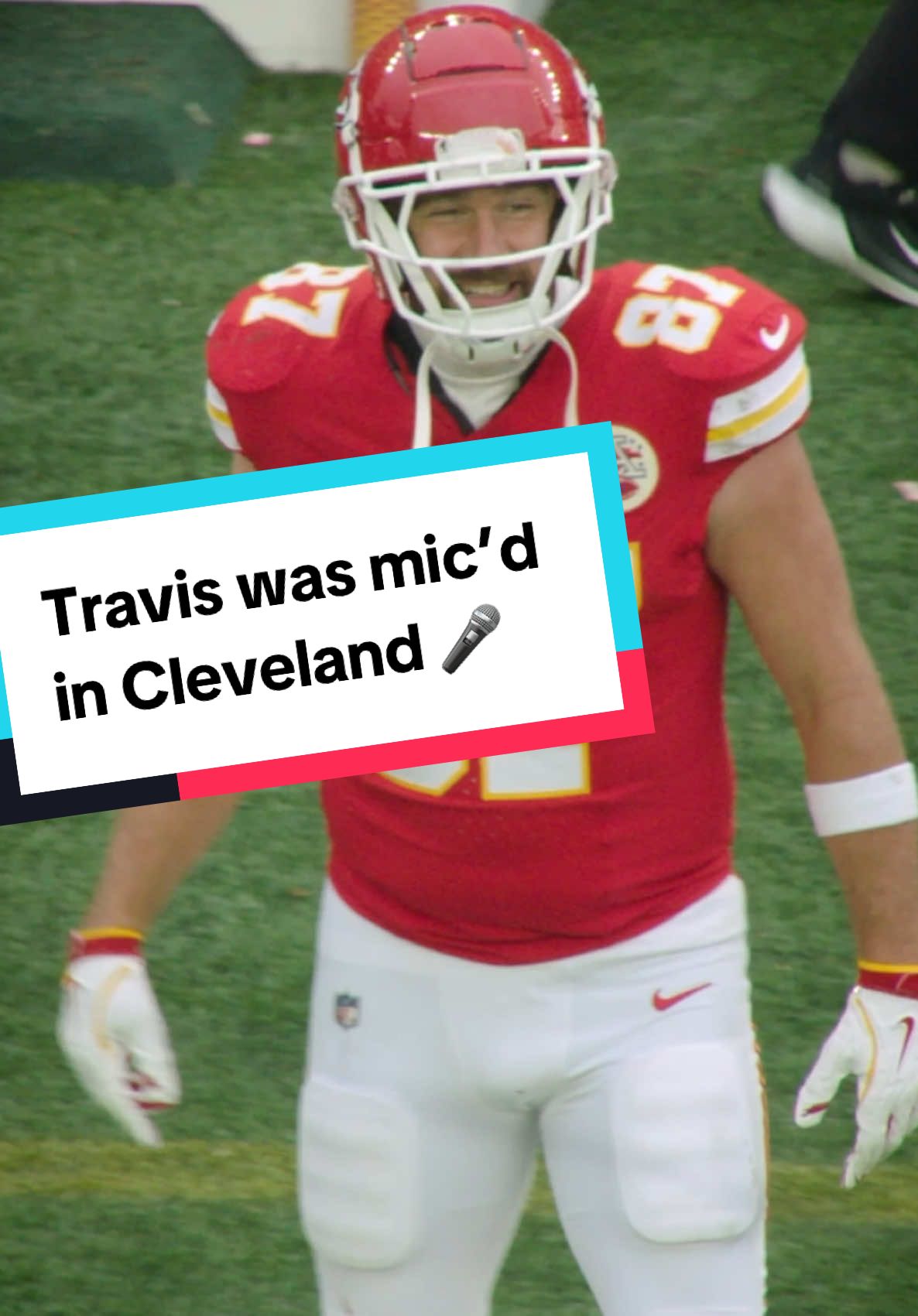 Travis was back in the land of magic 🪄 #chiefs #micdup #traviskelce #nfl #cleveland
