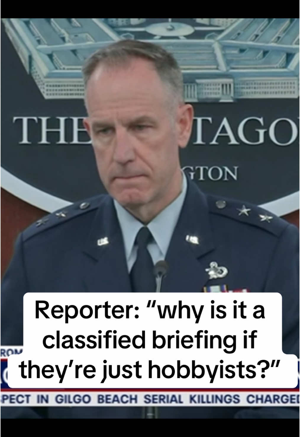 Reporter Jennifer Griffin asked an interesting question to the Pentagon officials today about the Drones over New Jersey at a briefing. Why are the congressional briefings classified if the drones are no threat? 