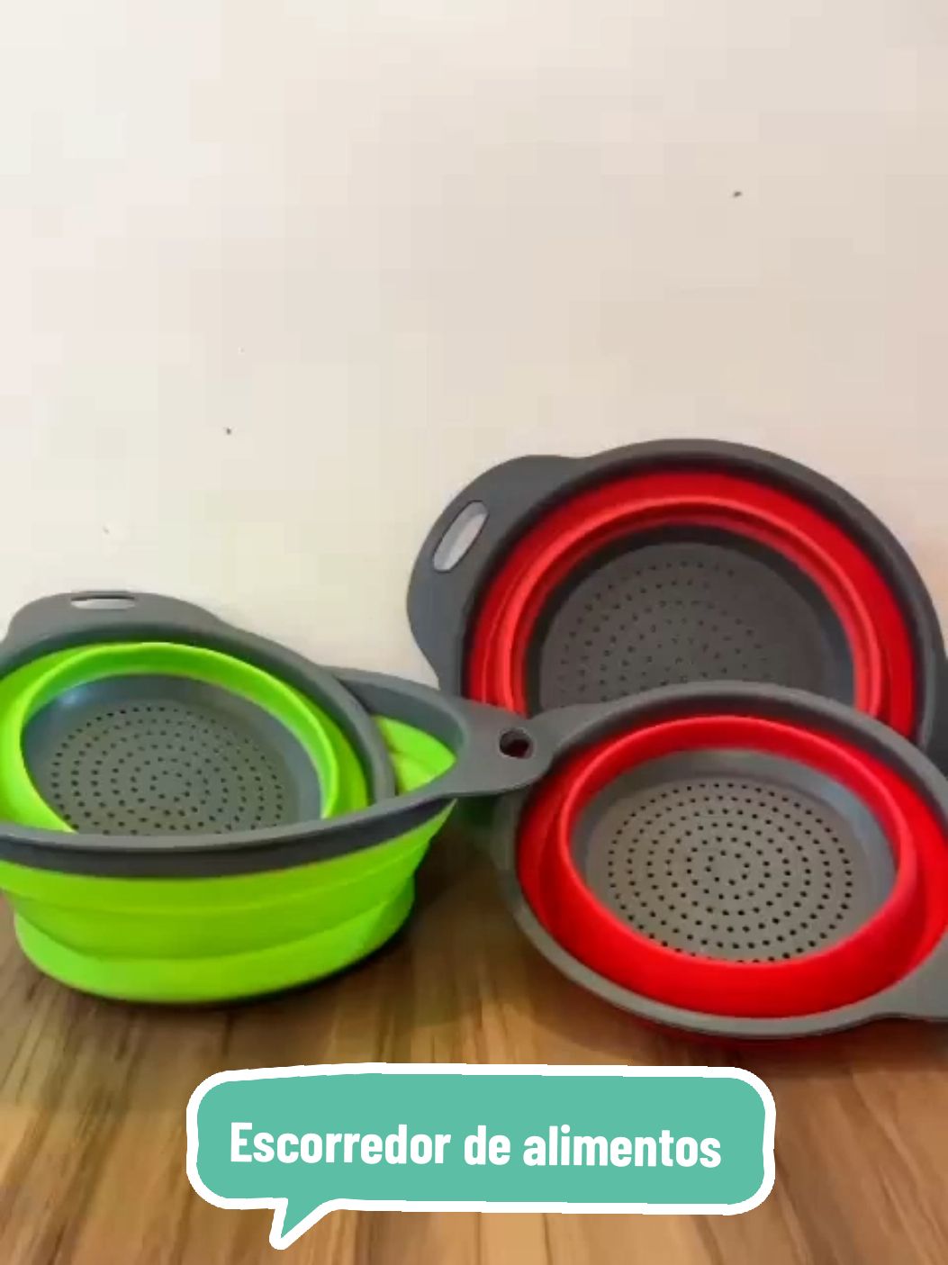 Escorredor De Alimentos Retrátil Silicone Redondo 29 c Comente eu quero que envio um super cupom de desconto 🤩