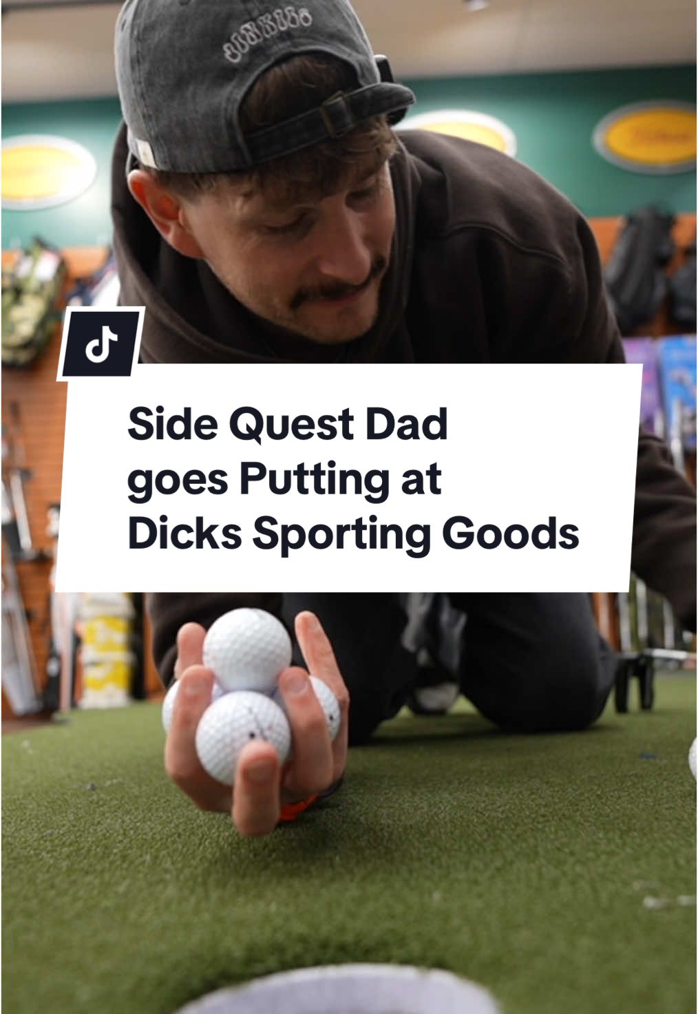 SQD Vlogs on YT and i actually went in for something else but ended up having a quick putt around tryjng to break Tiger Woods putting record. . #sidequestdad #oddsidequest #golf #putting @DICKS Sporting Goods 