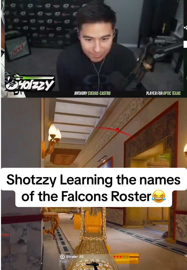 Shotzzy Learning the names of the Falcons Roster😂 #shotzzy #opticgaming #blackops6 #fyp 