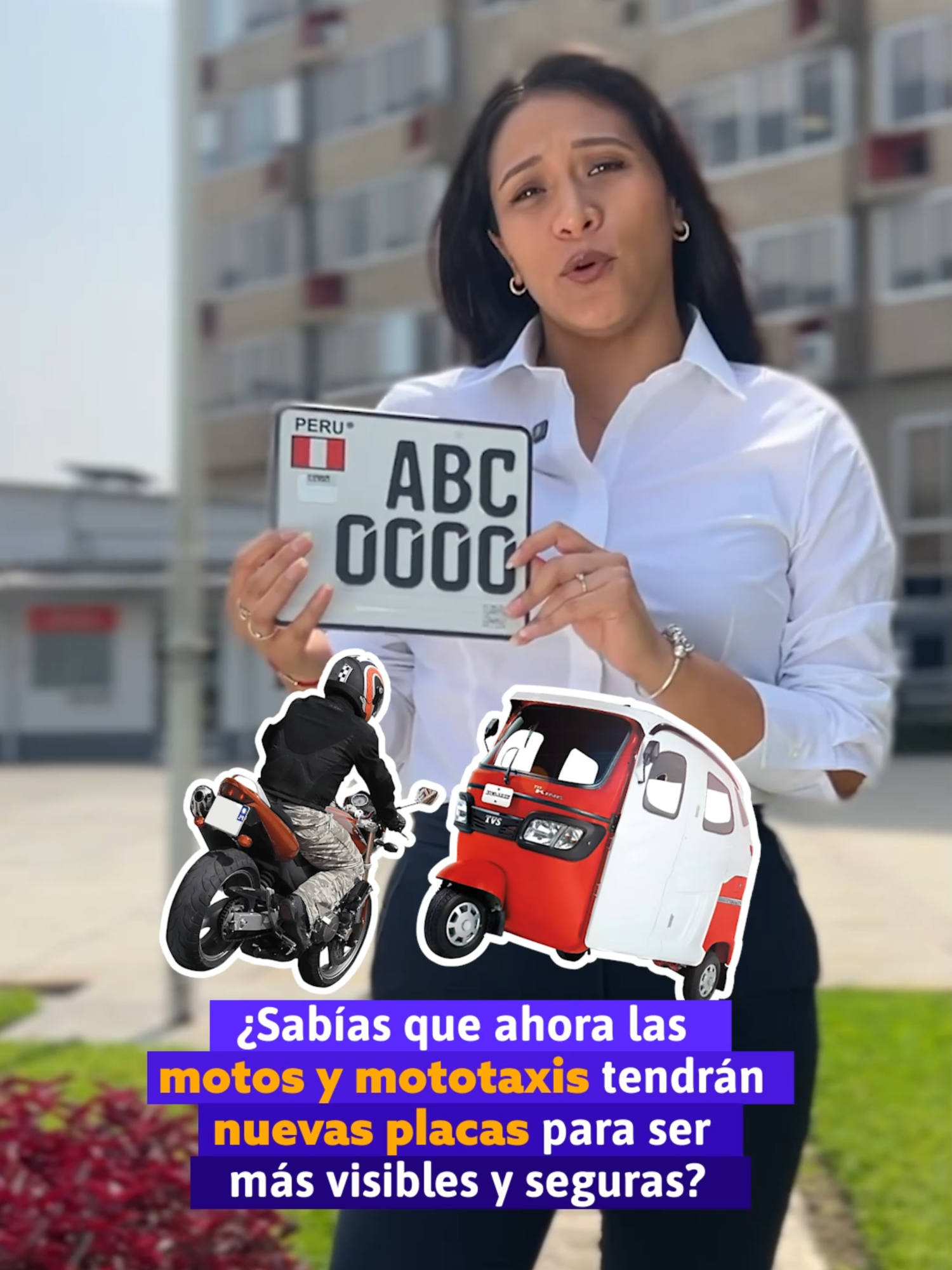 Conoce cómo serán las nuevas placas que tendrán las motos y mototaxis. TOMA NOTA. ☝️ #motos #mototaxi #moteros #motosperu #placas #MTC #fyi