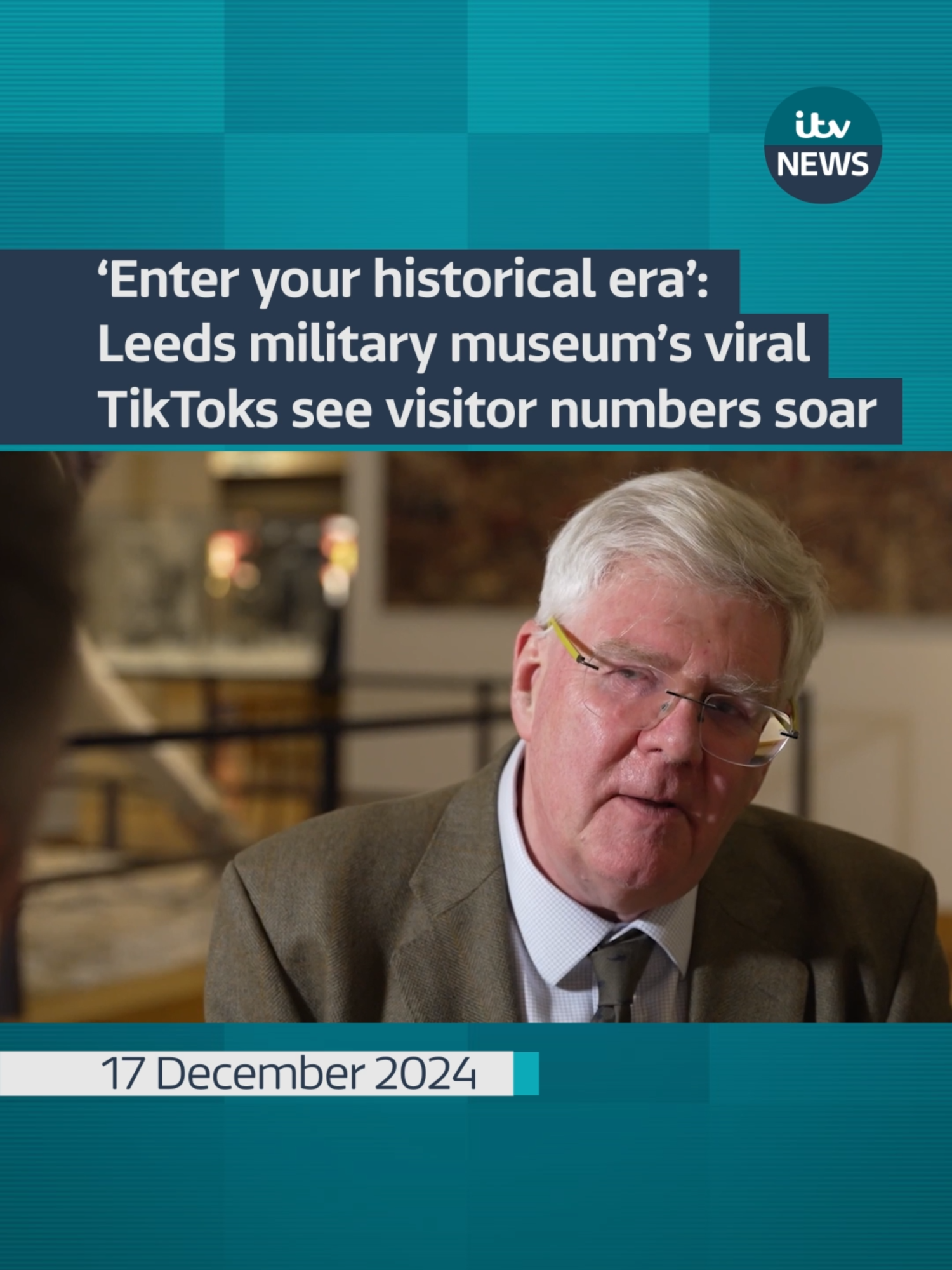 ITV News’ Tom Bradby has taken inspo from unlikely TikTok star Mark Murray-Flutter to sound more ‘Gen Z’. The Royal Armouries Museum in Leeds has seen a 60% increase in visitors thanks to their creative videos on the social media app #itvnews #leeds @royalarmouriesmuseum