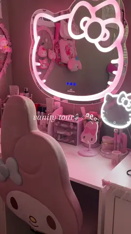 new set up 🎀 #fyp #foryou #pink #mymelody #sanrio #vanity #vanitytour 