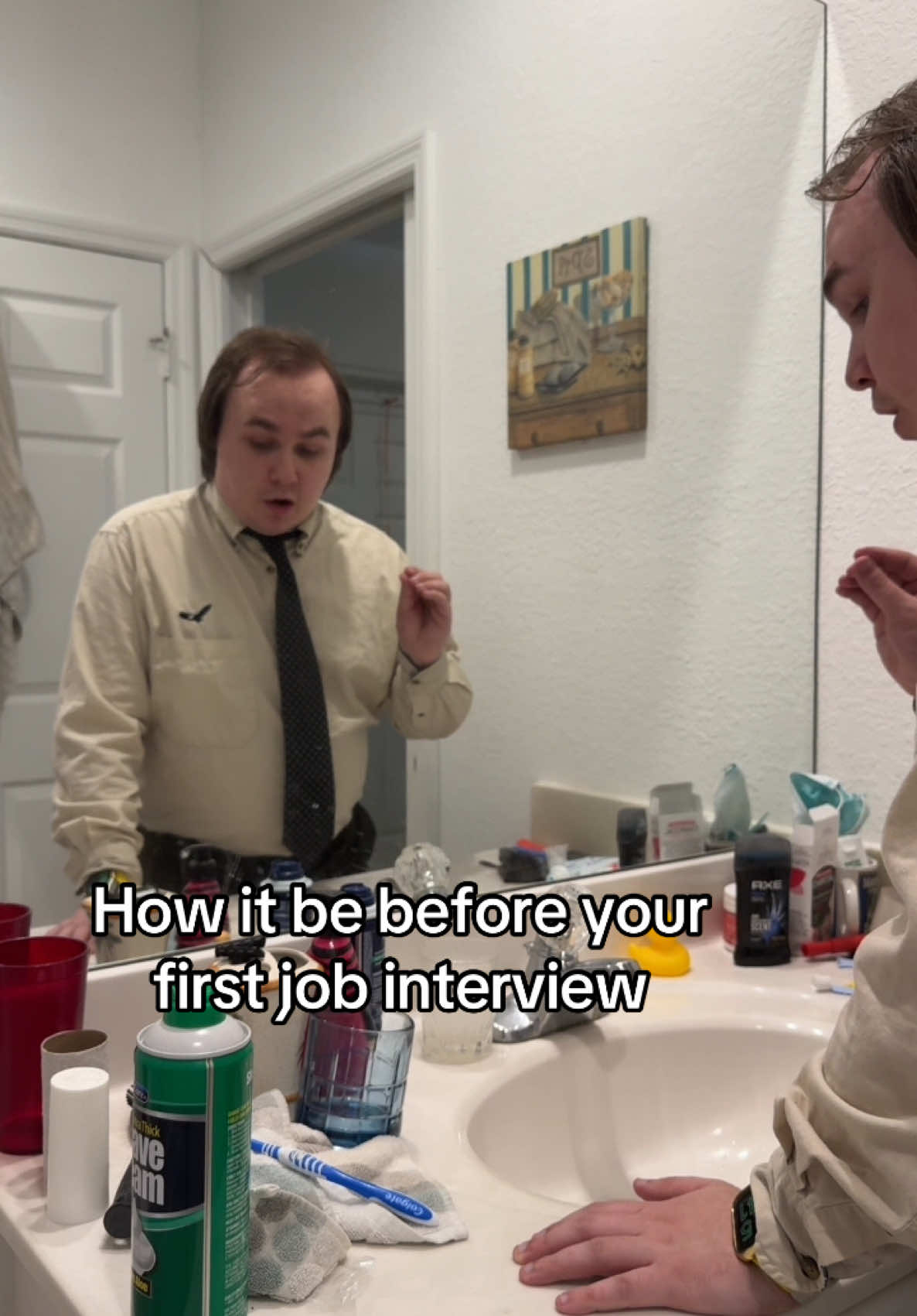 Be super nervous. #fyp #comedy #friend #work #skits 