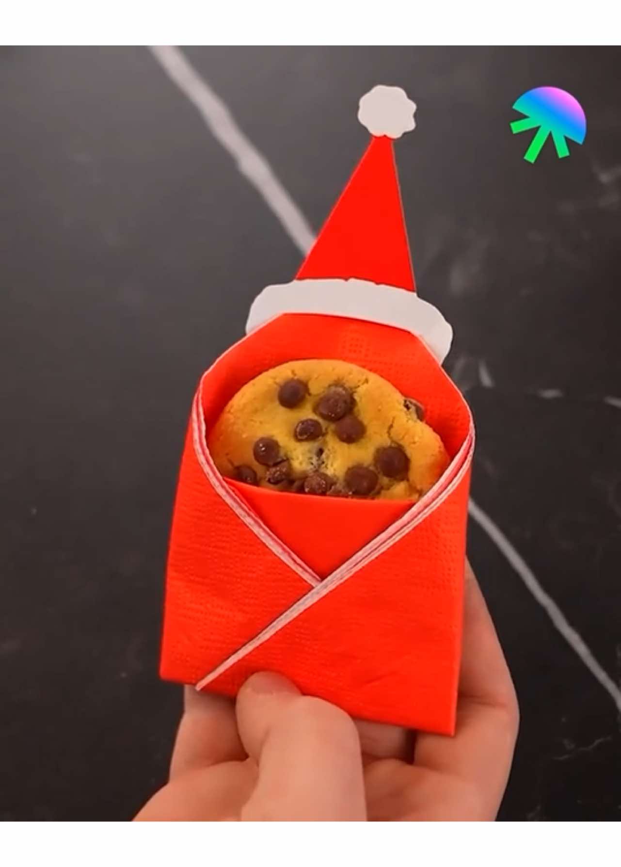 Santa cookies wrap #easy #hand #manualidades #hanmade #christmas #navidad #santaclaus #parati #fyp 