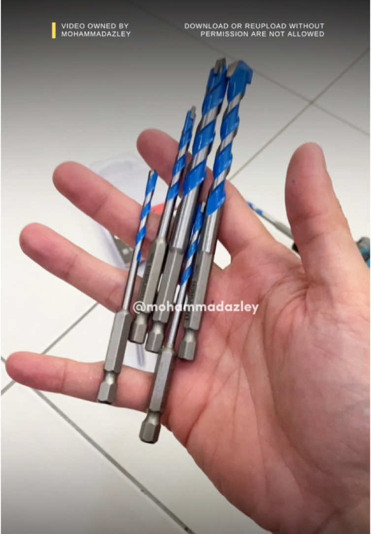 Multipurpose drill bit boleh tebuk lubang untuk semua jenis permukaan batu kayu besi pvc mozek. Exclusive daripada Dagmara. 🔥🔥 #drill #drillbit #tebukdinding #cordlessdrill #cordless #impactdrill #impactdriver 