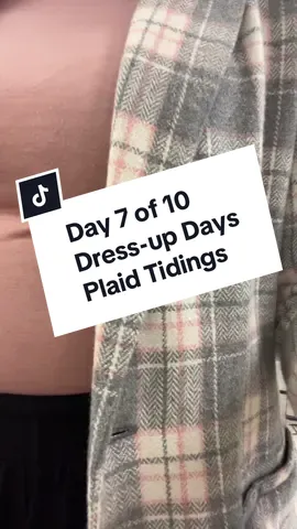 Fay 7 of 10 Holiday Dress-up Days: Plaid Tidings 🎄This thrifted blazer plaid blazer was the center of this outfit look!!! 🥰 #thrifted #thriftedfashion #thrifttok #thriftedstyle #thriftersoftiktok #thriftootd #christmasdressup #christmasstyle #teacherootd #teacheroutfit 