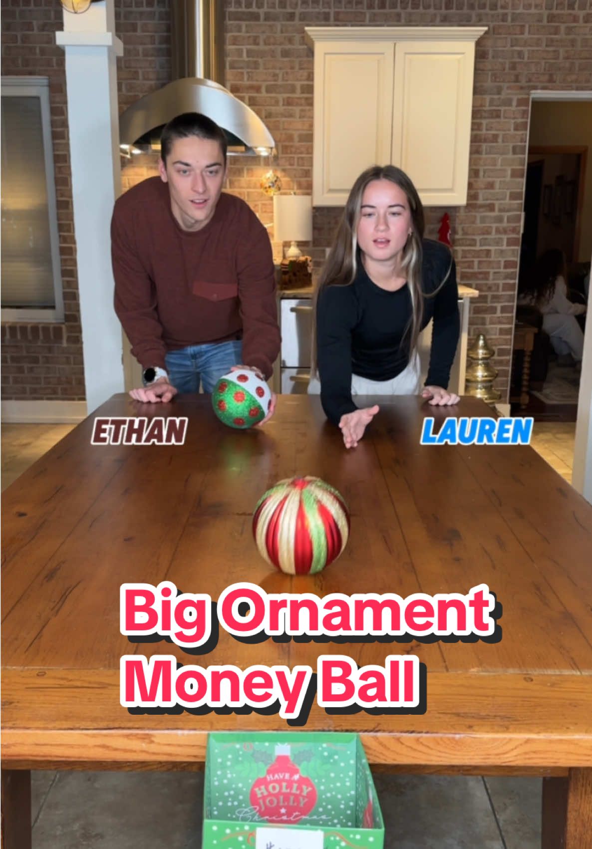 Big ornament money ball tournament! #familygamenight #FamilyFun #moneygames #christmasgames #holidaygames #moneyball 