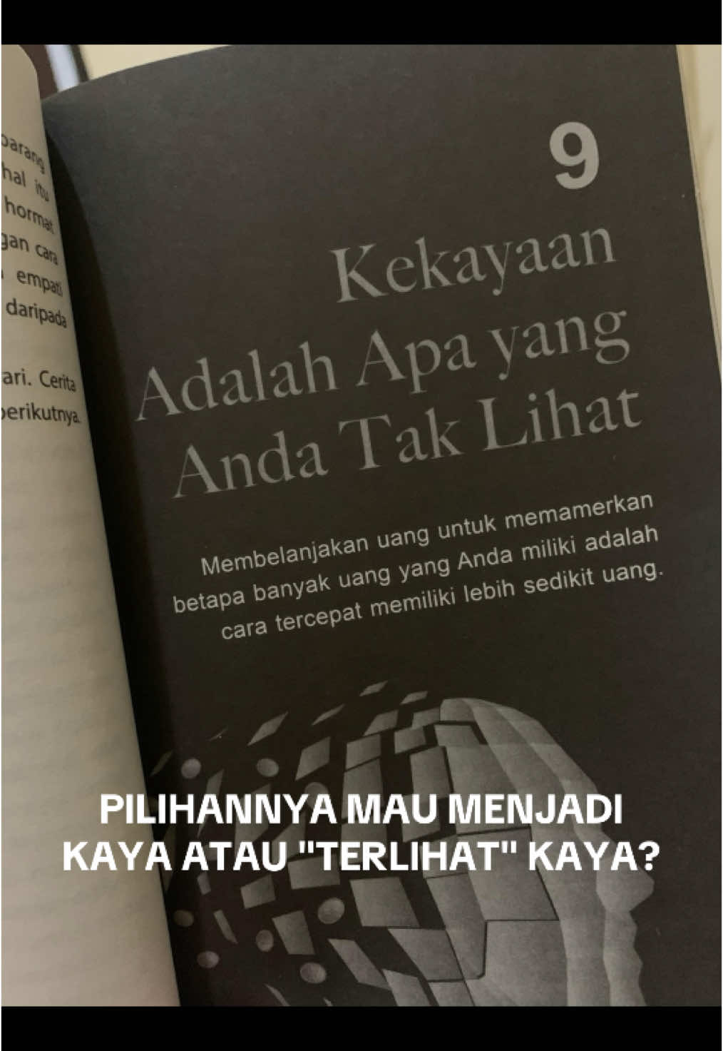 simpel, rumus kekayaan = aset - hutang. bukan pamer x gengsi. #psychologyofmoney 