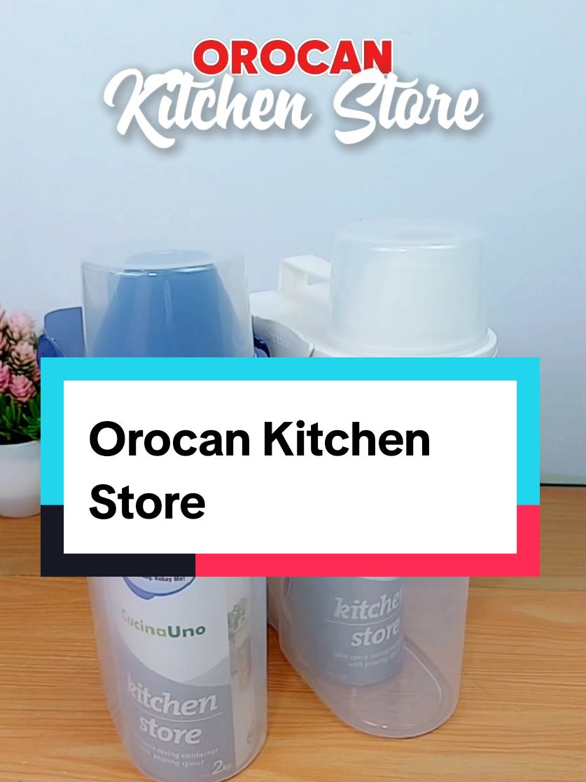 Keep your kitchen neat and organized with the Orocan 2kg Storage Container Dispenser! Perfect for storing rice, grains, or snacks. Space-saving at super sulit!  #Orocan #KitchenEssentials #orocancucinauno  #orocankitchenstore  #foodstorage  #orocanphilippines  #orocanfoodstorage 