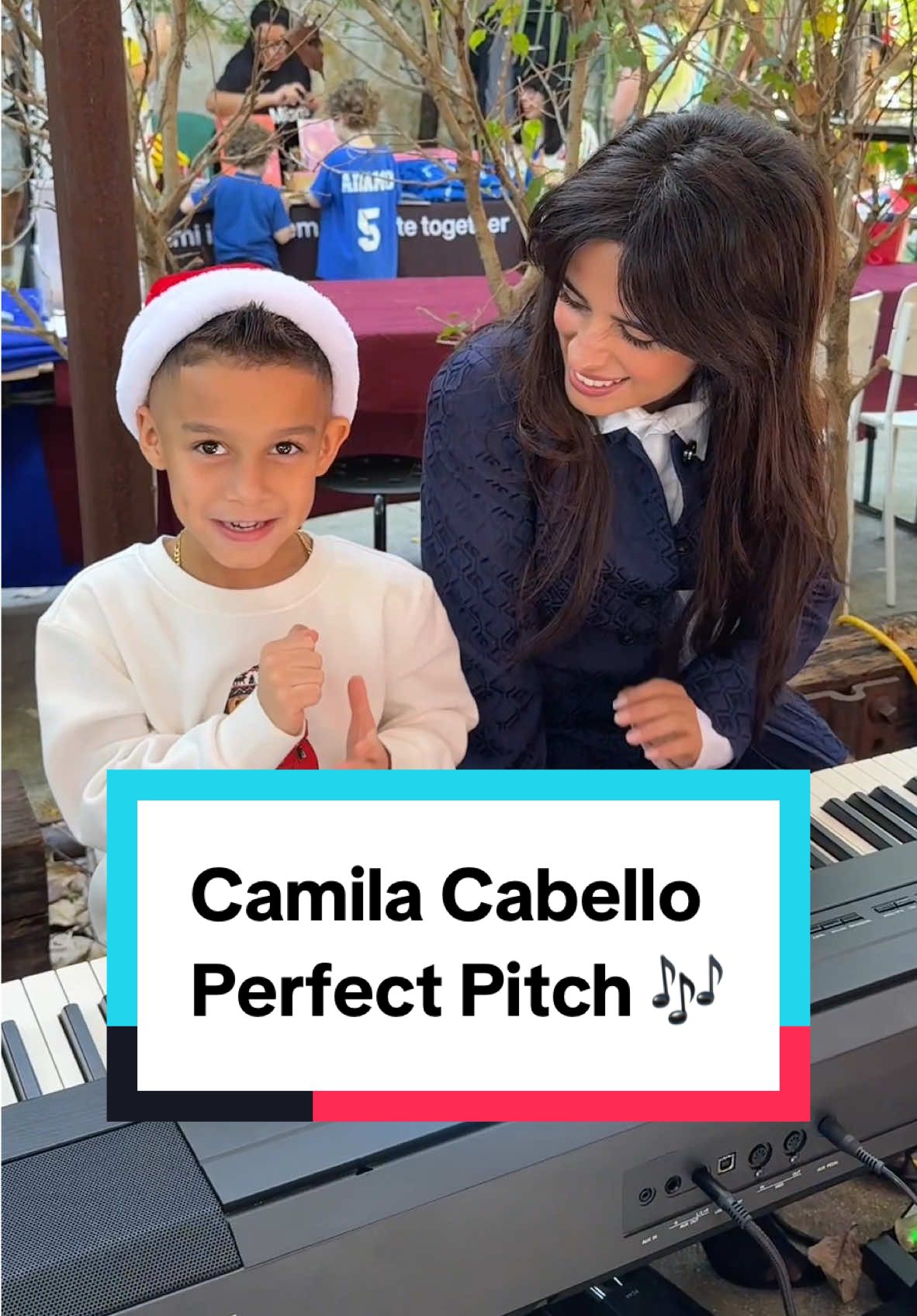 🌟 Jelijah Diaz (6) stuns @Camila Cabello by guessing the exact note she sings! 🎶👏  Jelijah shares his incredible perfect pitch talent, leaving Camila impressed and delighted! 😊💙 #camilacabello #perfectpitch 