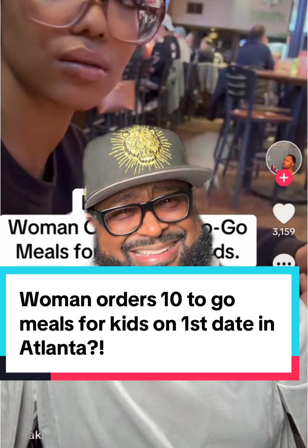 #greenscreen woman orders tend to go meals on first date in Atlanta?!  @ShowTimeAtl  #firstdate #togo #atlanta #kidsmeals 