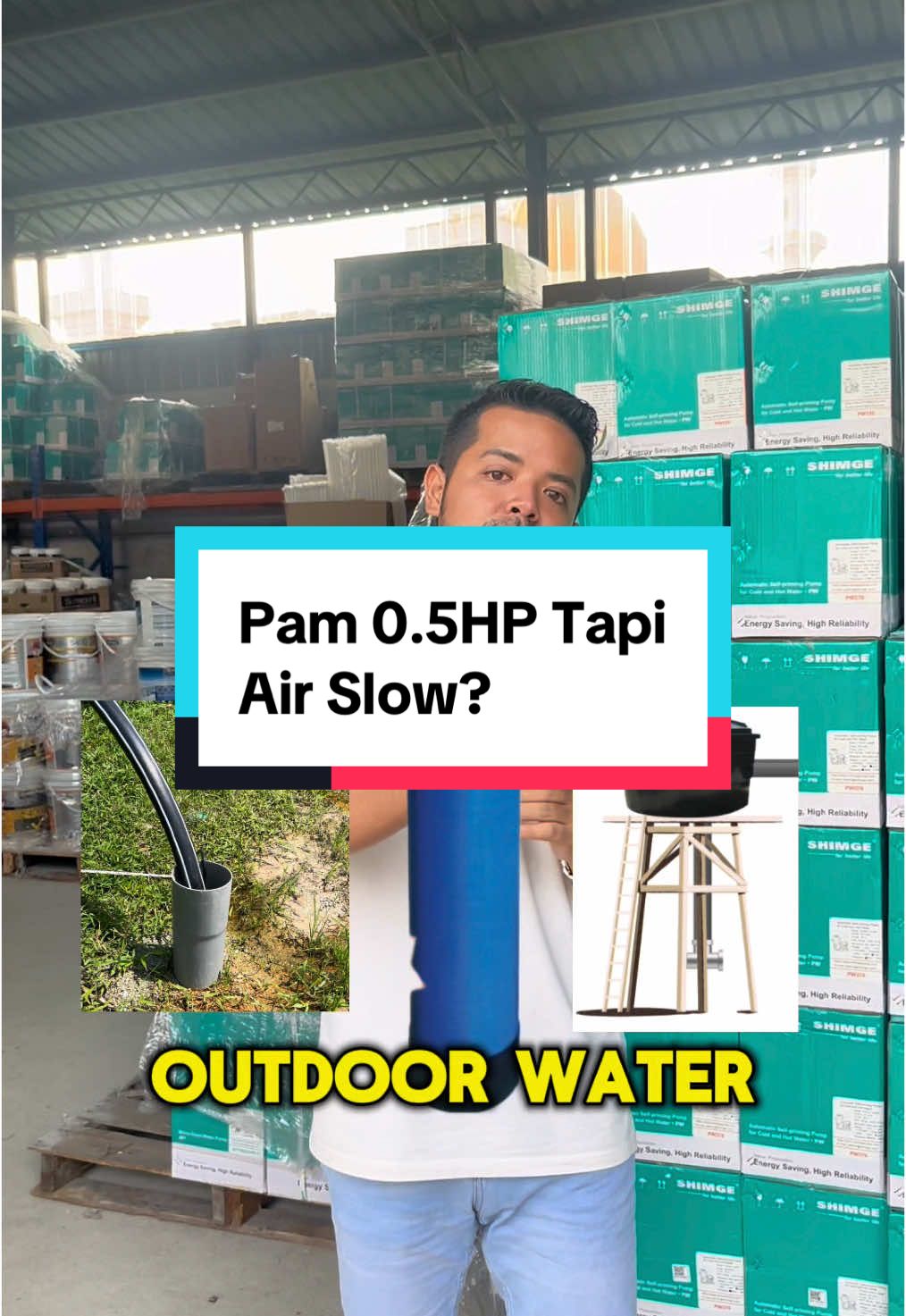 Pam 0.5hp tapi air slow? Ha kan ada PW370 brand Shimge ni. Ada boring 30 kaki, telaga sedalam 30 kaki okay sangat pakai pam ni! 😊 #tukangmart #fyp #share #pakarpamair #pembekalpamair #kedaipamair #shimgewaterpump #pamairshimge #tukangmartpasirpekan 