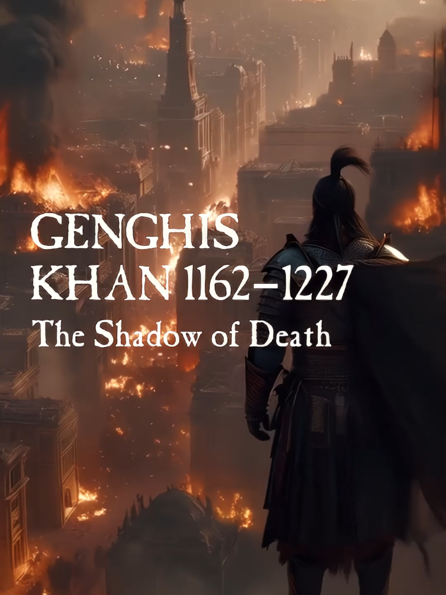 Genghis Khan, 1162-1227: The worst face of power, destruction, and conquest. Explore Genghis Khan history and witness the Mongol Empire in its most brutal form. #genghiskhan #history #historytok #animaze_ai #aesthetic #english #MongolEmpire#aigenerated #HistoryLovers #Destruction #power