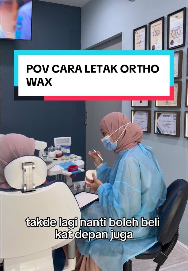 Penting untuk letak ortho wax supaya dapat mngelakkan luka pada pipi tau ❤️ #braces #dentist #dental #orthowax #powerchain 