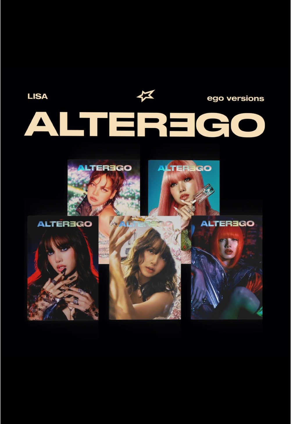 ROXI, VIXI, SUNNI, SPEEDI, and KIKI versions of ALTER EGO are now available on Lalisaofficial.com #LISA #LISAxAlterEgo