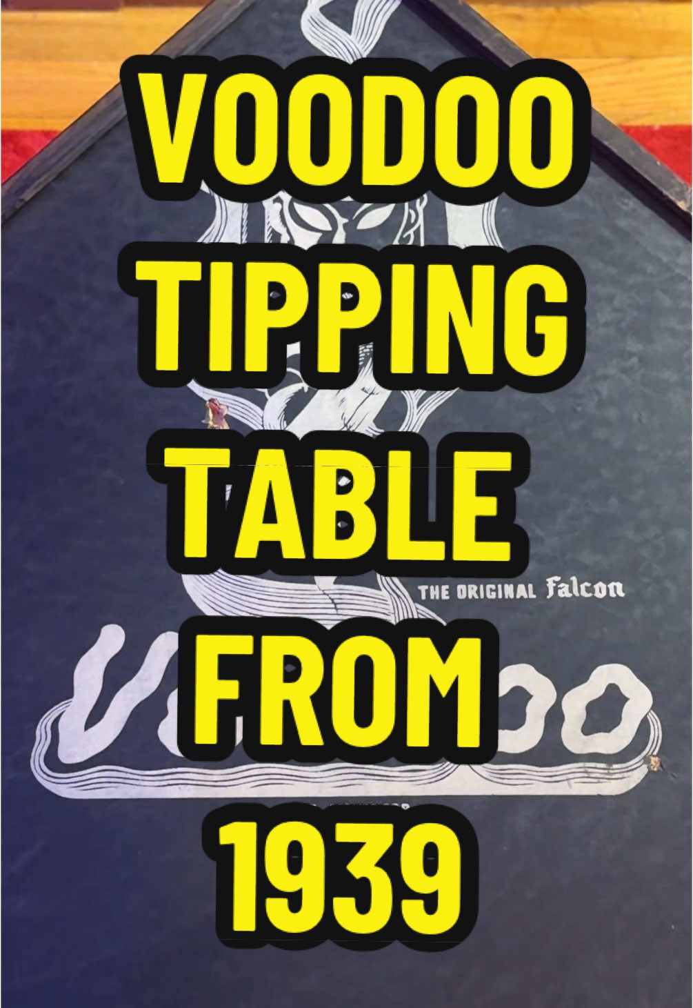 This is a 1939 Falcon Voodoo Tipping Table, and it is one of our newest additions to our Ouija Board collection! #occult #occultok #occulttok #museumtok #museum #museumtiktok #ouija #haunted #hauntedtiktok #hauntedplaces #hauntedtok #hauntedhistory #michigan #michiganders #voodoo #spiritualism #ghosts 