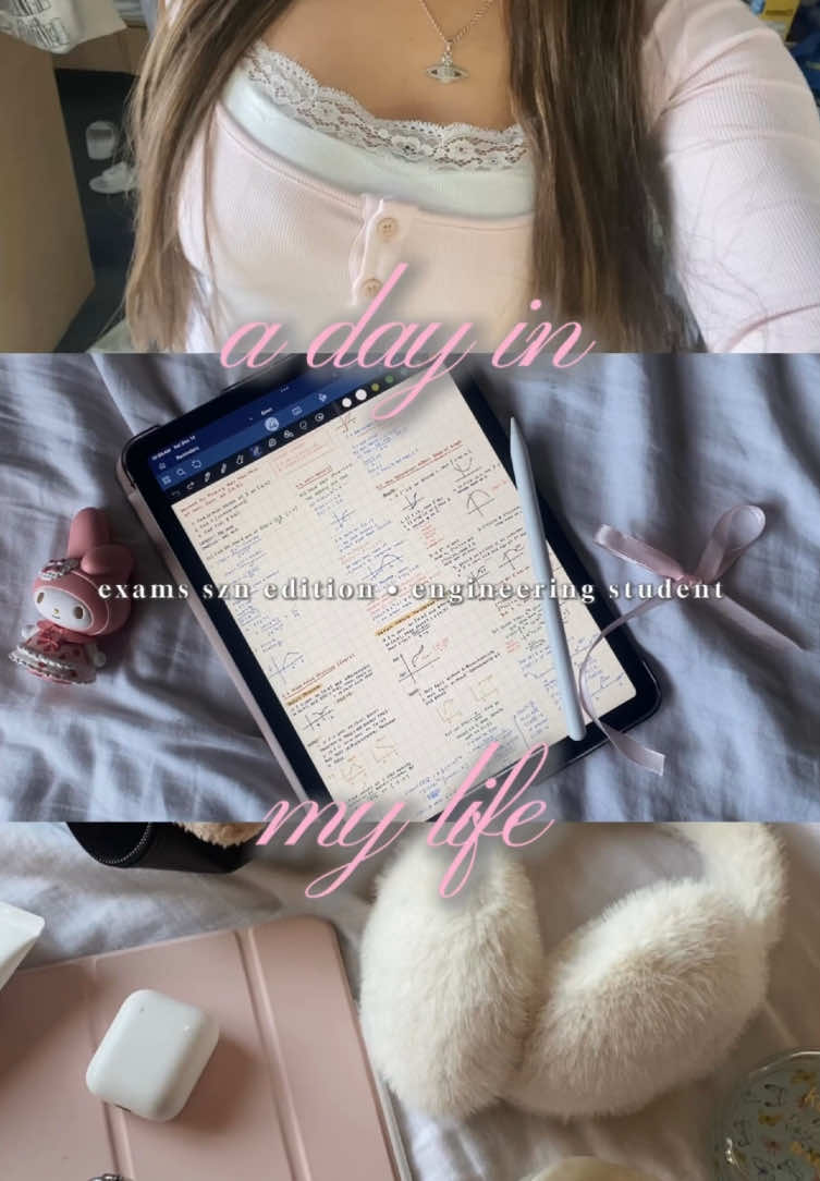 day in life of an eng student - exam szn edition 👷‍♀️💗 . . . . #Vlog #studytok #studywithme #uni #exam #examseason #06 #eng #engineering #university #unilife #fyp #xyzcba #toronto #mcmaster #aesthetic #dayinmylife #womeninstem 