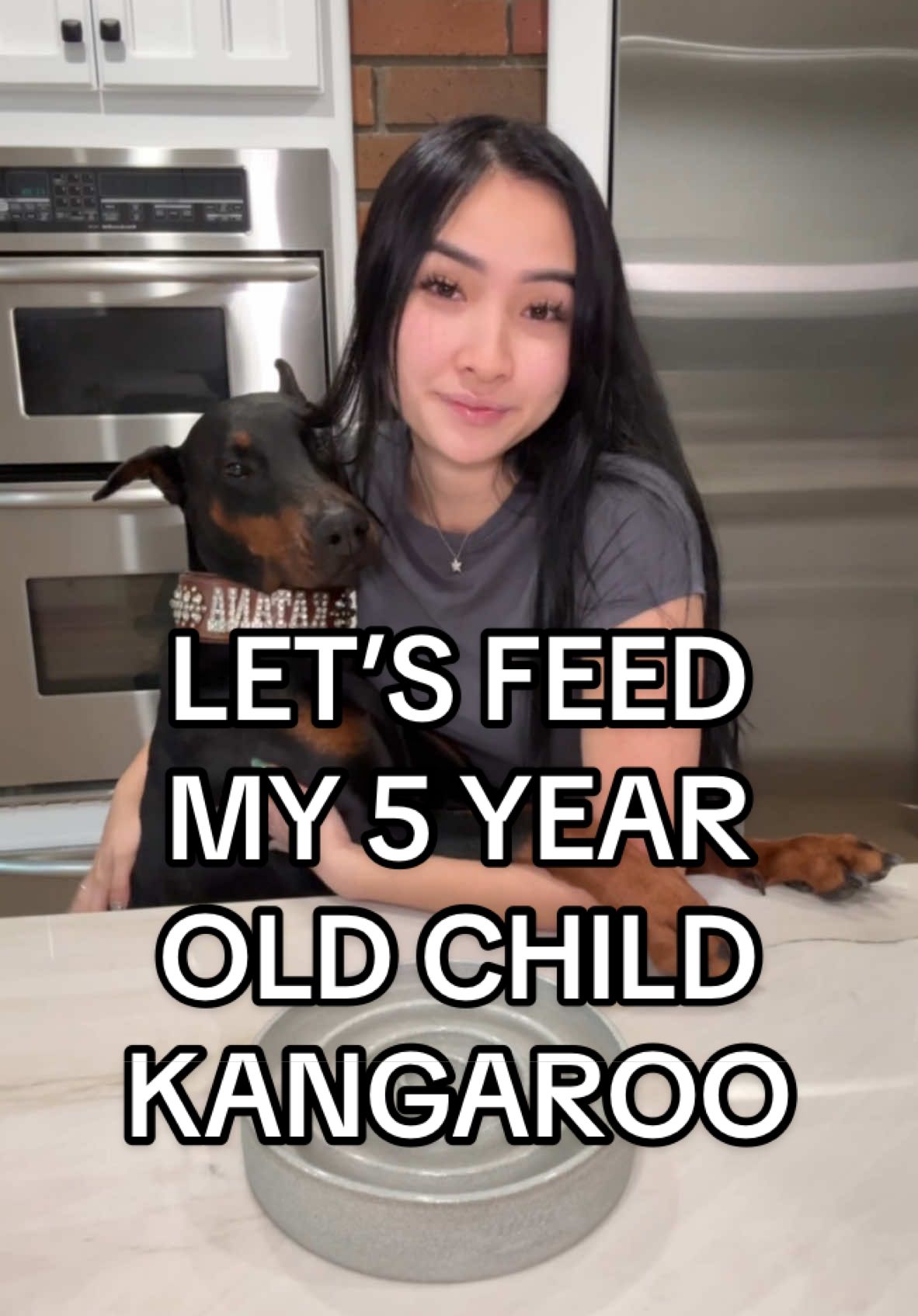 Lets feed my five year old child kangaroo for the first time🦘 #dogfeedingroutine #dogfoodrecipe #doberman