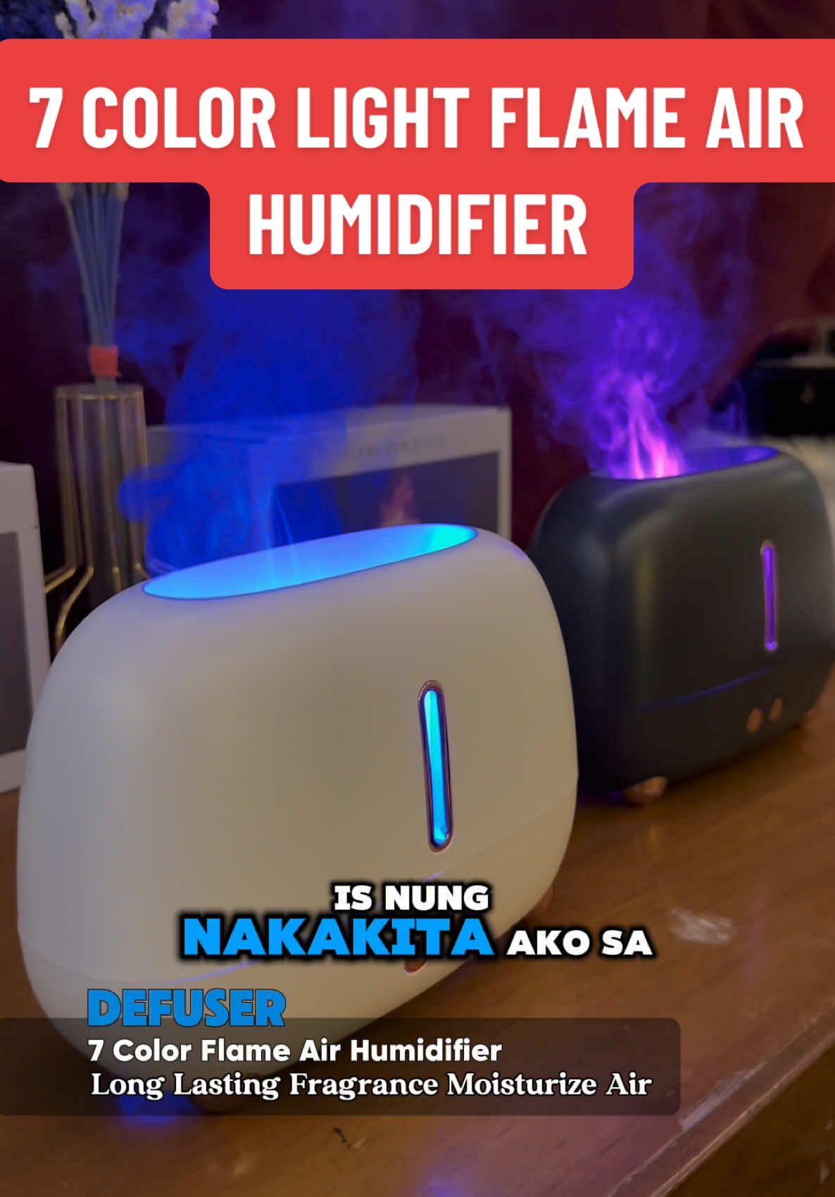 AIR HUMIDIFIER DEFUSER AIR FRESHENER #airhumidifier #humidifier #defuser #roomscent#aromatherapy #nightlamp #fyp 