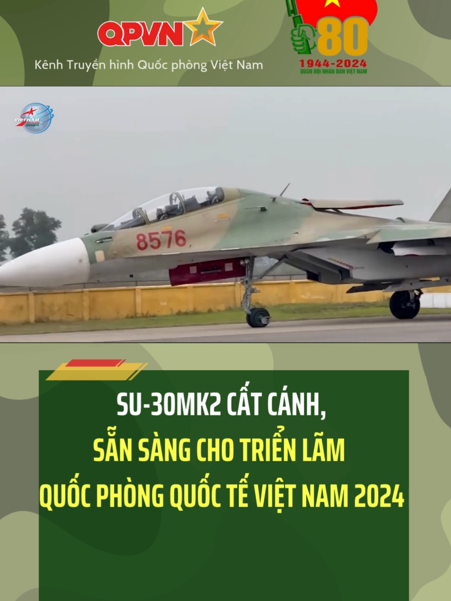 SU-30MK2 CẤT CÁNH, SẴN SÀNG CHO TRIỂN LÃM QUỐC PHÒNG QUỐC TẾ VIỆT NAM 2024. #VietnamDefenceExpo2024 #80namqđndvietnam #quandoinhandanvietnam #QPVN #bodoi #VDE24 #maybay #su30mk2 #vietnam