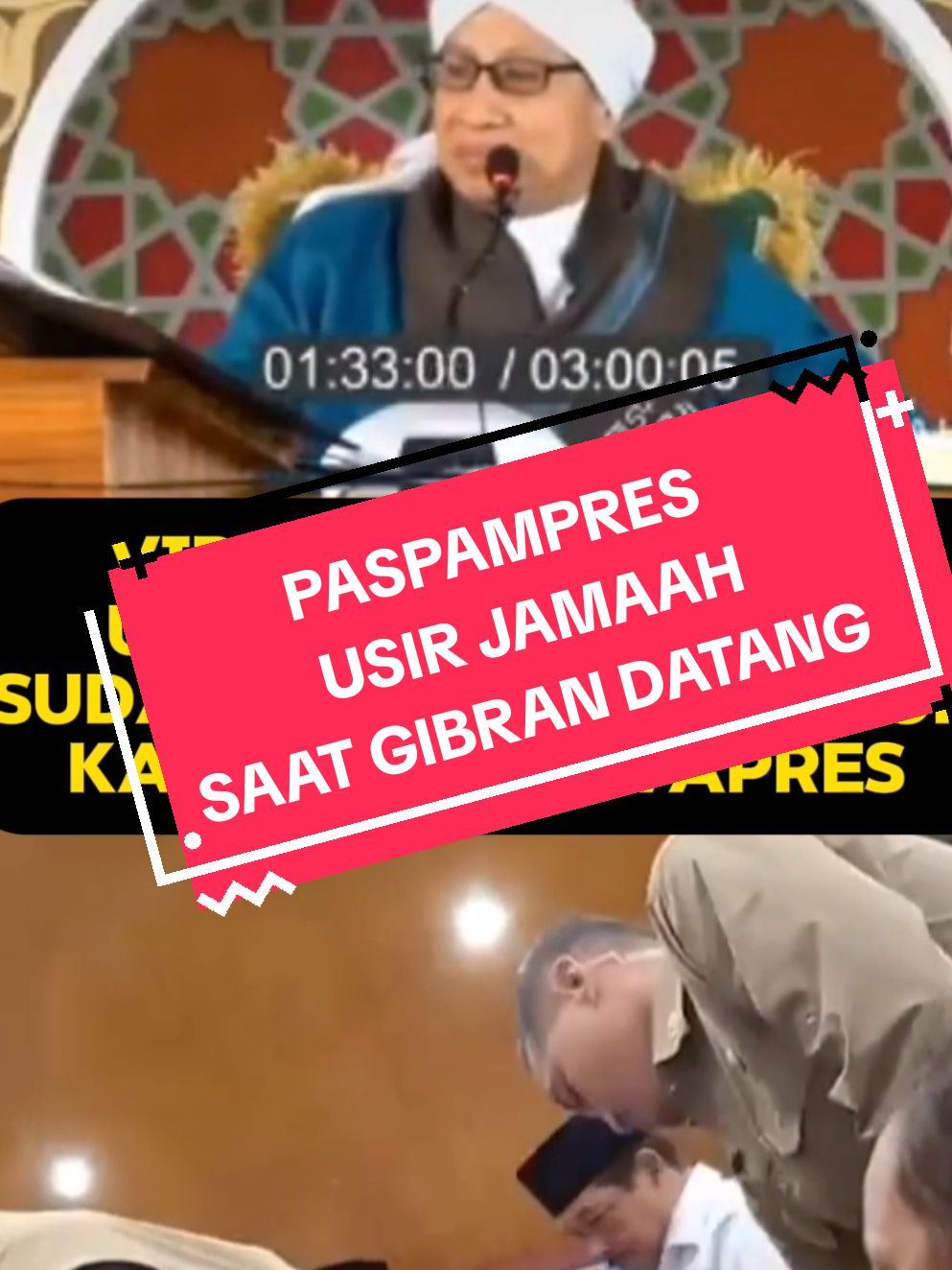 VIRAL,PASPAMPRES USIR JAMAAH SAAT GIBRAN DATANG #gibran #paspampres #usirjamaah #buyayahya #jamaahdiusir #viral2024 #viralterbaru #viraltiktok #fyp #beritaterkini #trendingtopik #beritatiktok #beritaterbaru #viralterbaru #paspampresgibran 