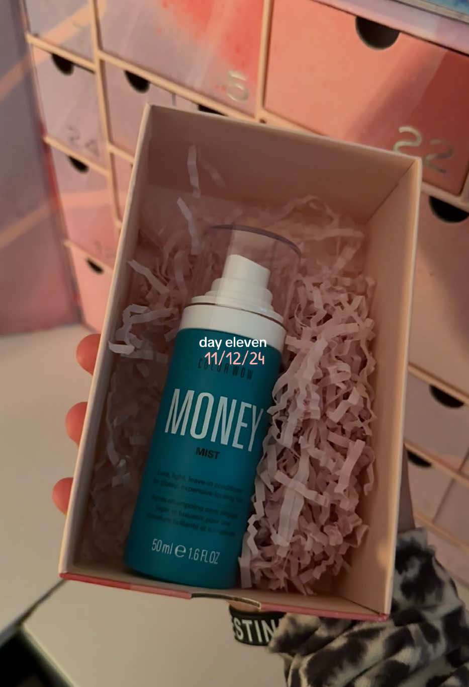 Replying to @🧸🎀⭐️  DAY 11 COLOR WOW money mist (50ml) - £12.50 @Color Wow UK@Color Wow Hair @Cult Beauty  #cultbeautyadventcalendar #cultbeauty #adventcalandar #foryoupage #colorwow #colorwowhair #moneymist #fuyp #fyp #day11 