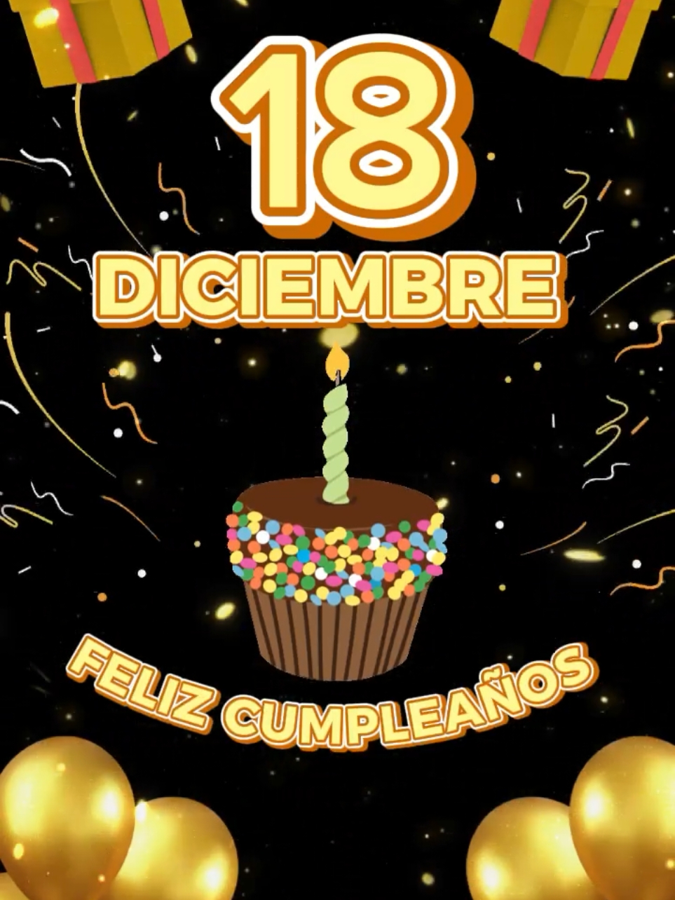 Feliz cumpleaños para dedicar🥳🎁🎂#felizcumpleaños #felizcumpleaños🌹🎂🧁🎁🎉🎊 #paradedicar #18dediciembre #felizcumple #felicidades #felizcumpleaños #Viral #fyp #CapCut #parati #felizcumpleaños #felizcumpleaños🌹🎂🧁🎁🎉🎊 