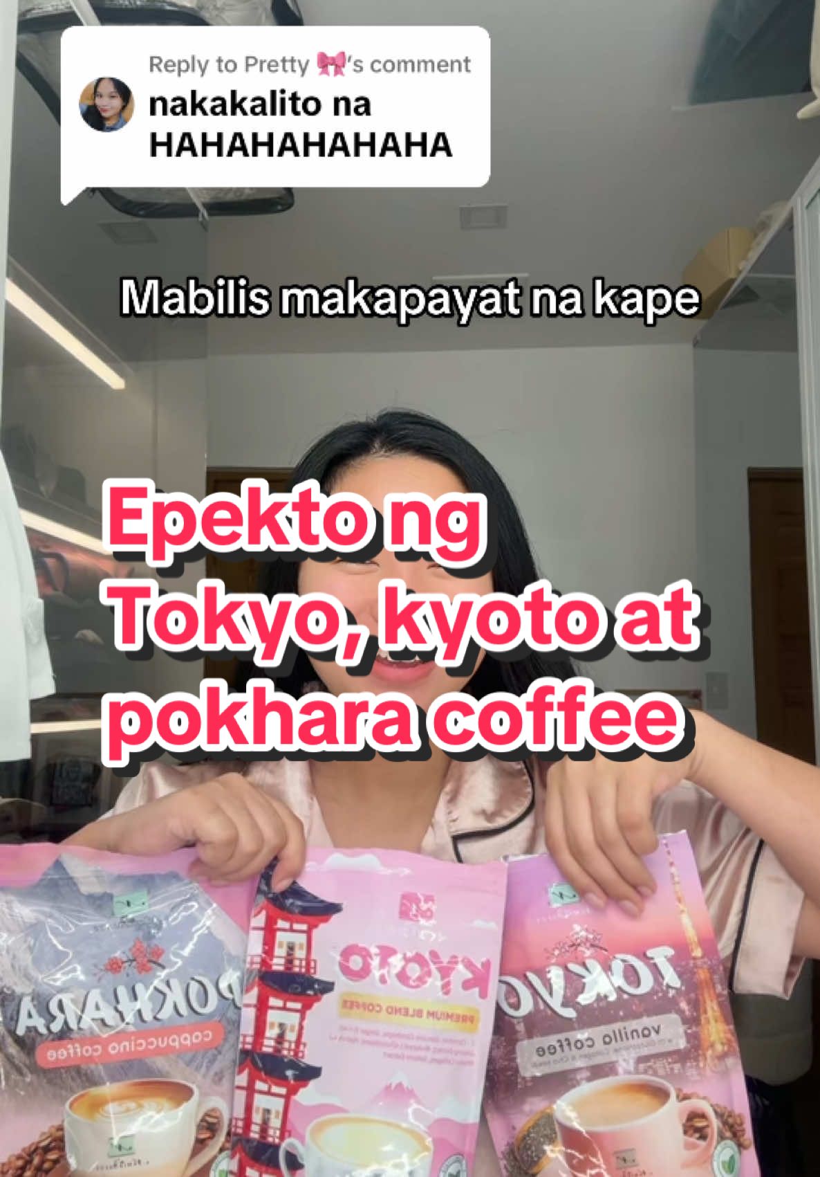 Replying to @Pretty 🎀 eto yung effects nila, assess mo lang pinaka-kailangan mo. 😊 #tokyocoffee #kyotocoffee #pokharacoffee #namiroseus 