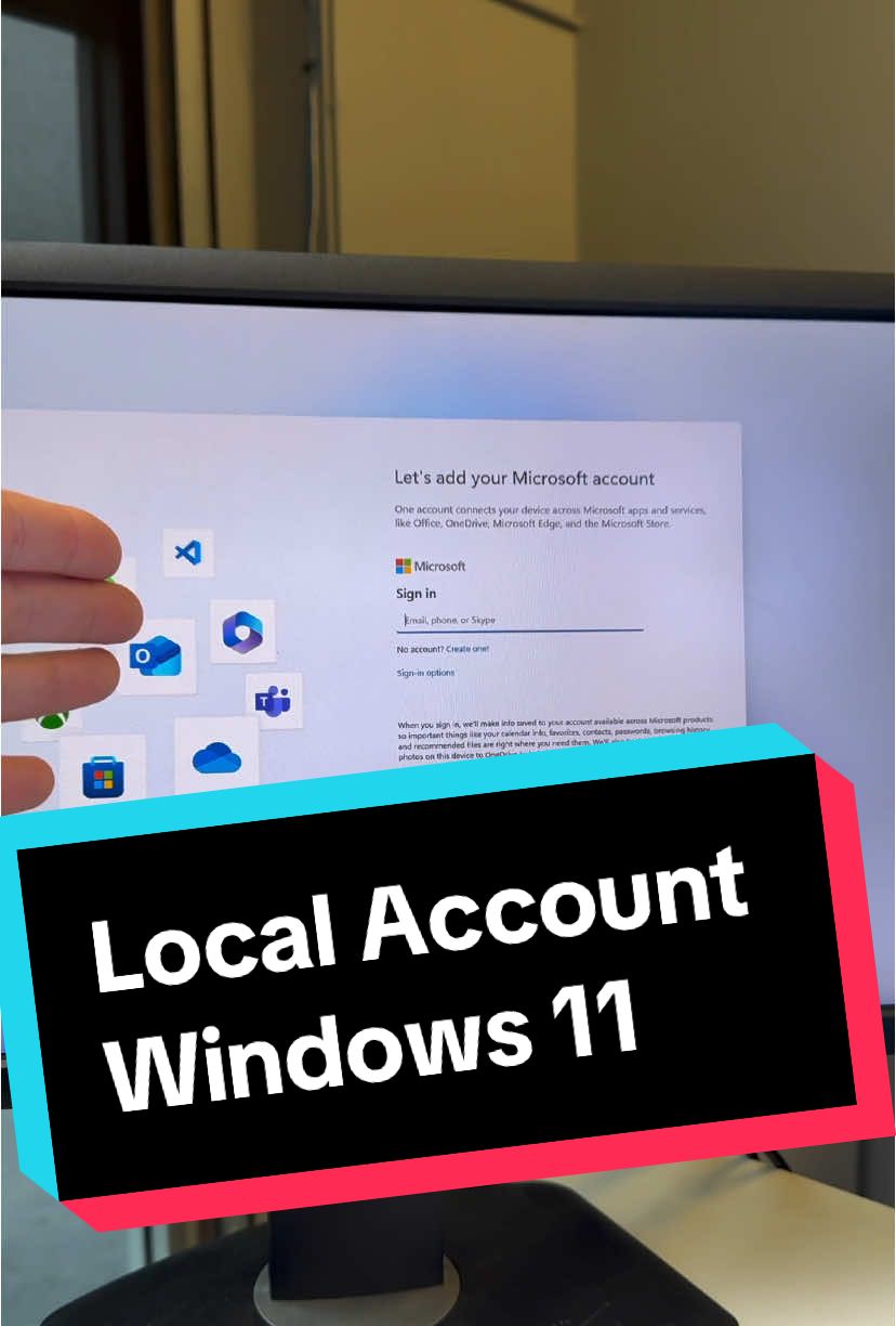 How to bypass adding a microsoft account when installing windows 11! #tech #techtok #gamingpc #techtips #computerrepair #pcrepair 