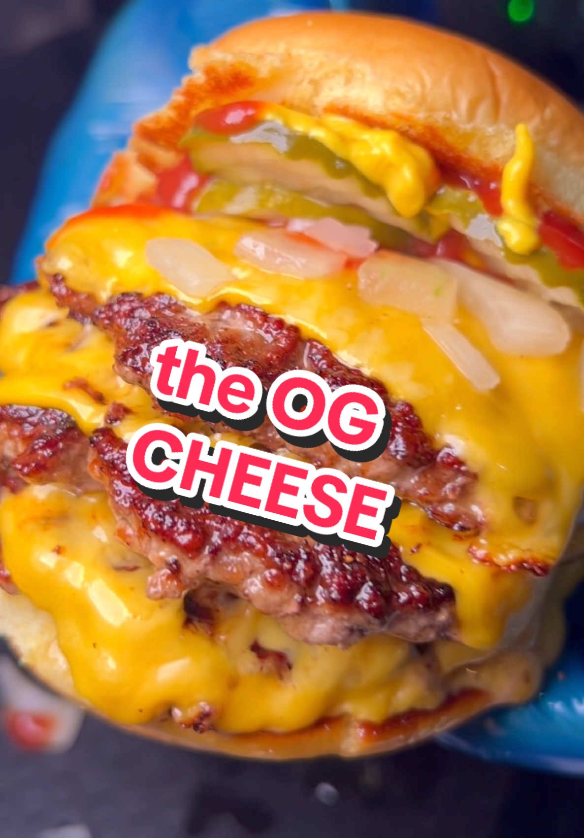 Triple OG Cheese #burger #viral #fyp #smashburger #burgertok #asmr 