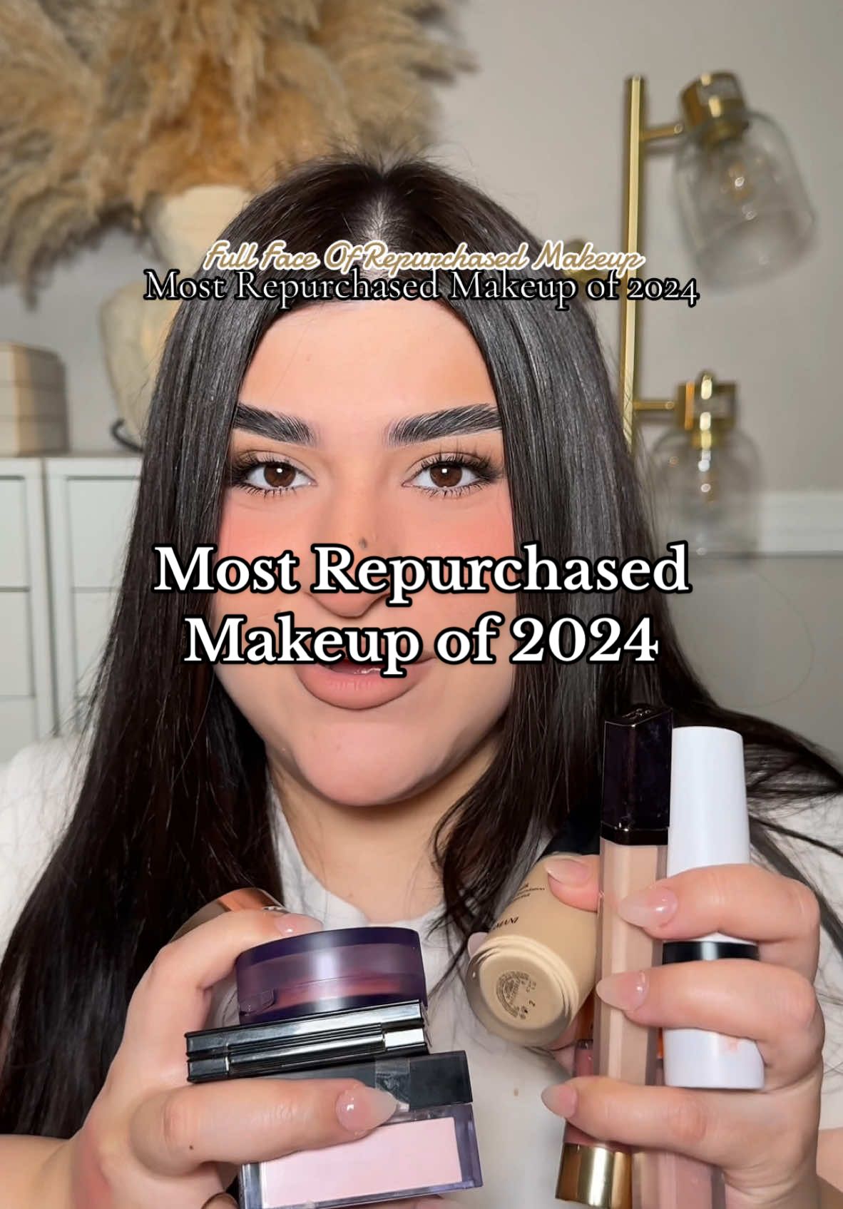 My most repurchased makeup in 2024 #makeup #makeupfavorites #oilyskin #beauty @makeupbymario @Kosas @Armani beauty @Huda Beauty @Anastasia Beverly Hills @makeupforever 