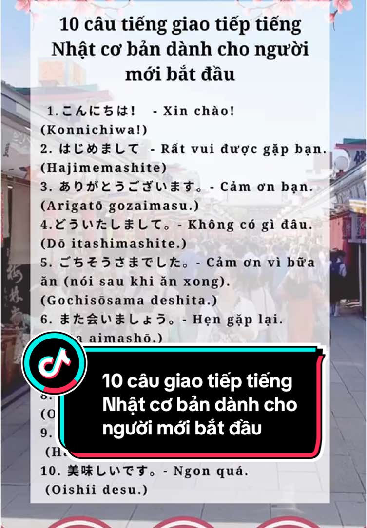 10 câu giao tiếp tiếng Nhật cơ bản dành cho người mới bắt đầu. #duhocnhatban #nhatban #hubgroup 