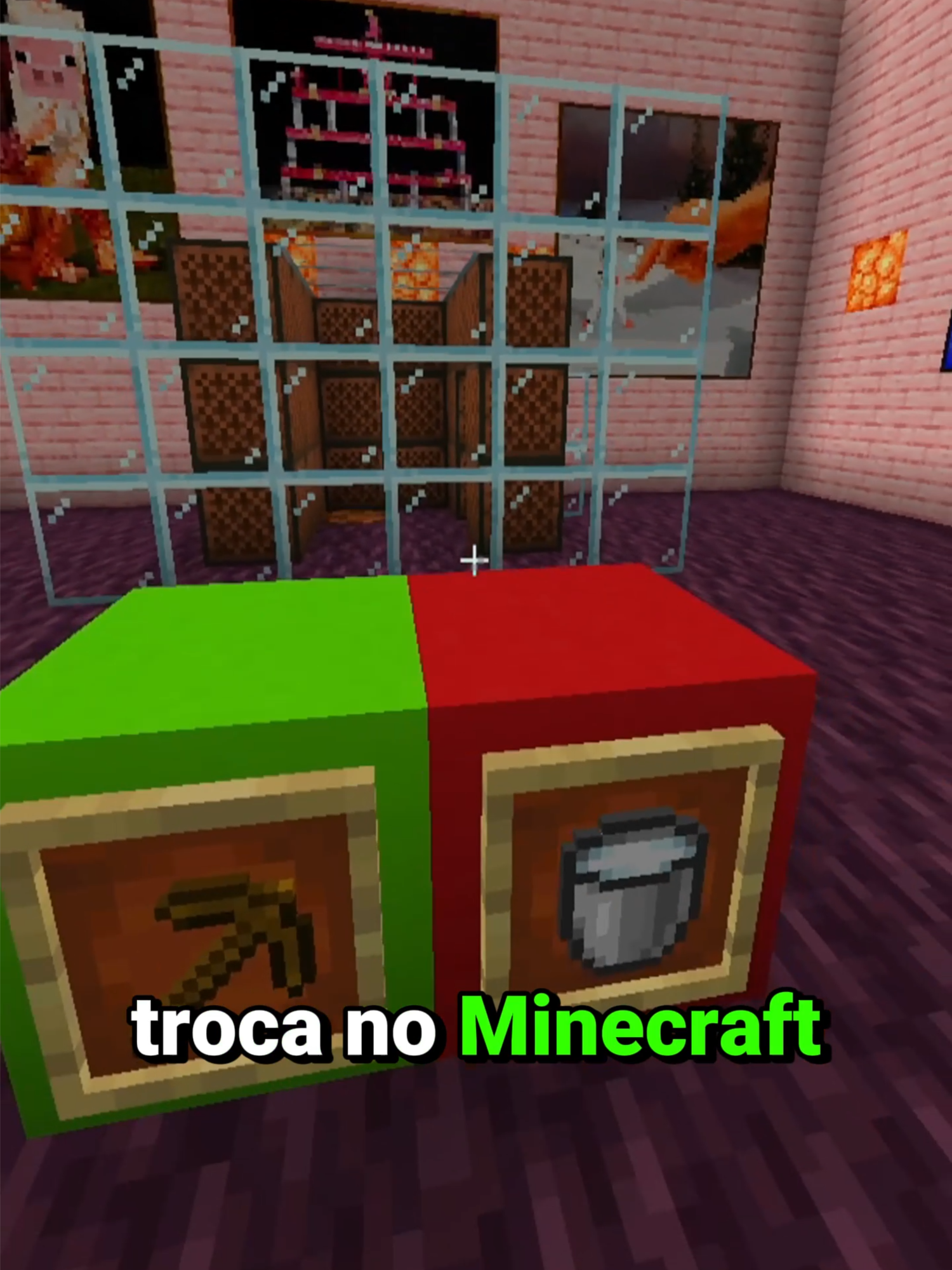 Troca ou não troca no Minecraft - com @deathnotex3 #Minecraft #shorts