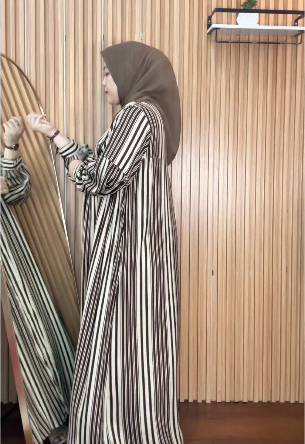 gamiss rayon stripe lengan balon , simpel tapi tetap manis 🫶 #simpeloutfit #ootdfashion #dress #gamisdress #gamisrayon