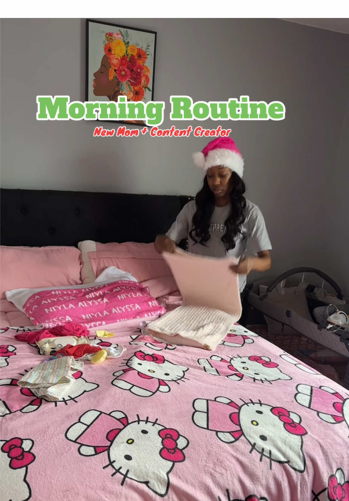 Spend the morning with me as a mom & content creator 🩷🎄☀️#creatorsearchinsights #morningroutine #momlife #newbornroutines #blackgirlmom #chicagotiktok #chicagomom