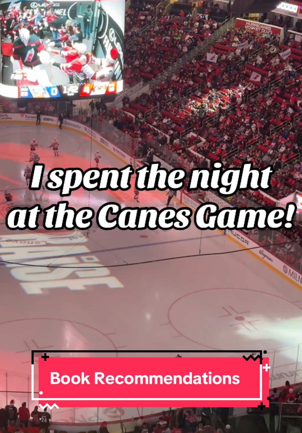 I was at the Canes game tonight! Now I need your favorite Hockey  Romance Book Recommendations! #carolinahurricanes #hockey #hockeyromance #bookrecommendations #BookTok #fyp 