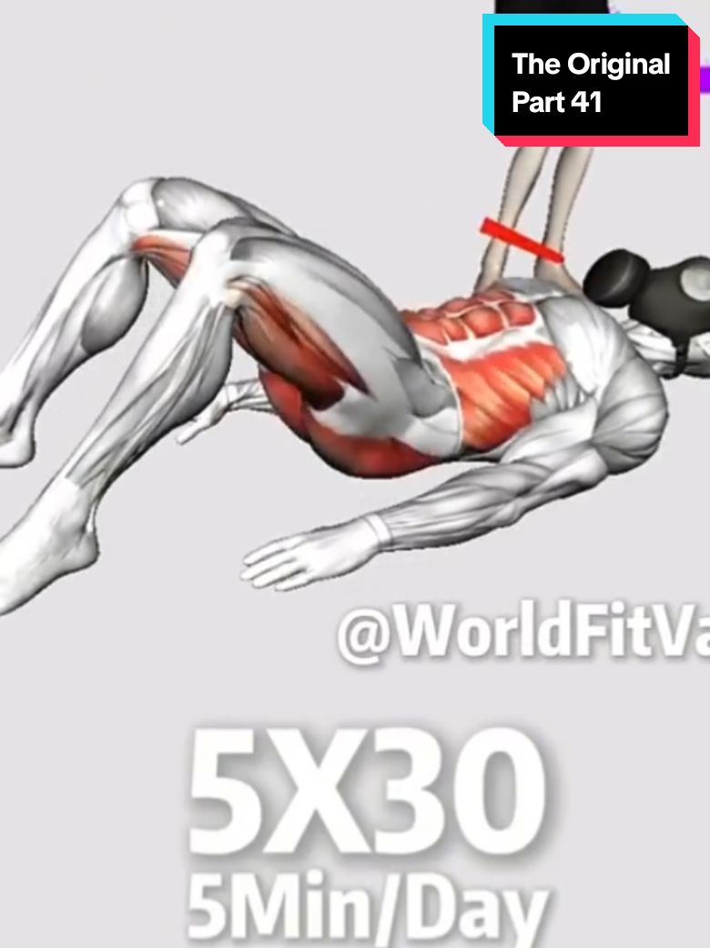 5x30 5Min/Day original video part 41 #worldfitvault #original #5x30 #meme #Fitness #workout 