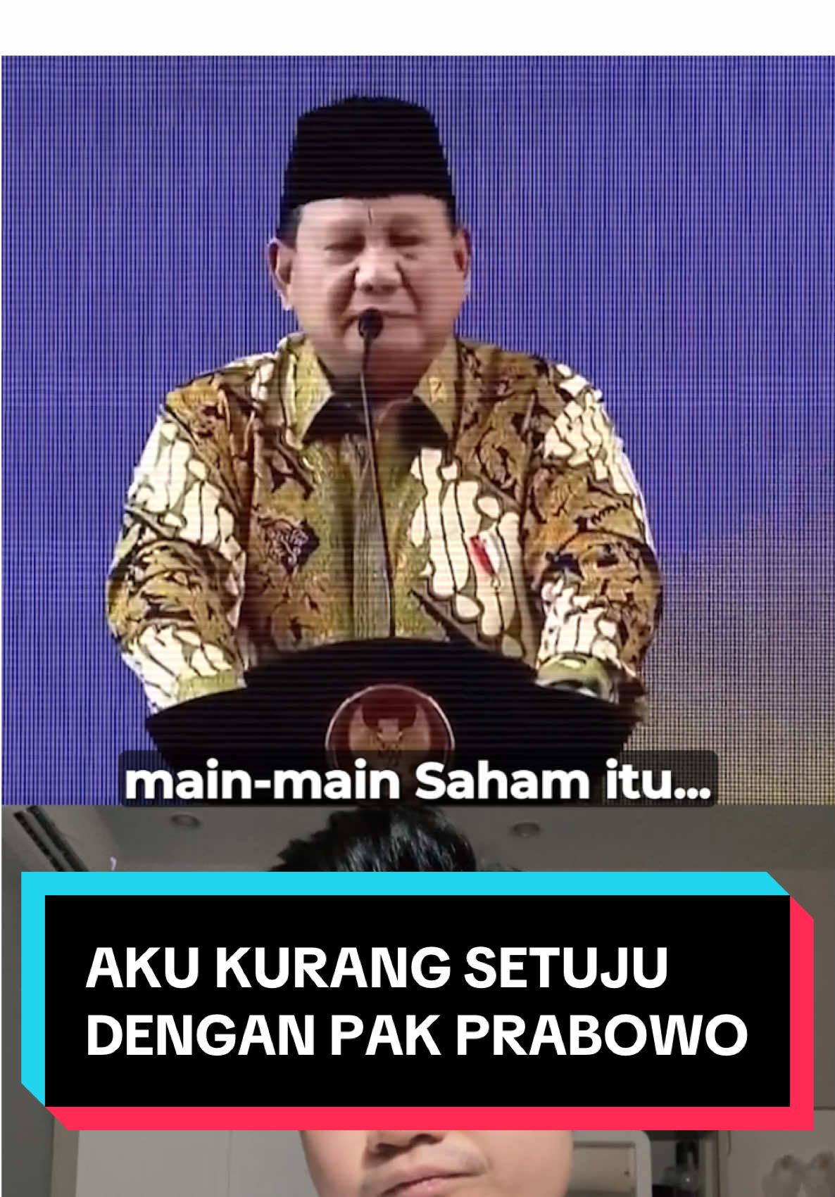 AKU KURANG SETUJU DENGAN PAK PRABOWO #miliardermudaindonesia #semuabisaditiktok #serunyabelajar 