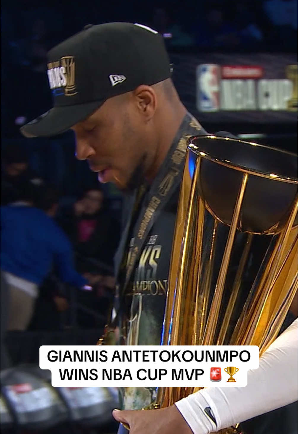 GIANNIS WINS NBA CUP MVP. 🔥 #NBA #basketball #nbacup #giannisantetokounmpo #mvp 