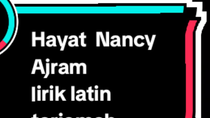 Hayat - Nancy Ajram  lirik latin terjemah #arabicsong #songarabic #candusoundnya #liriklagu #syaircinta #kalamcinta #lirikarab #foryou #fyp #simamangabadan #hayat #nancyajram #terjemahan 