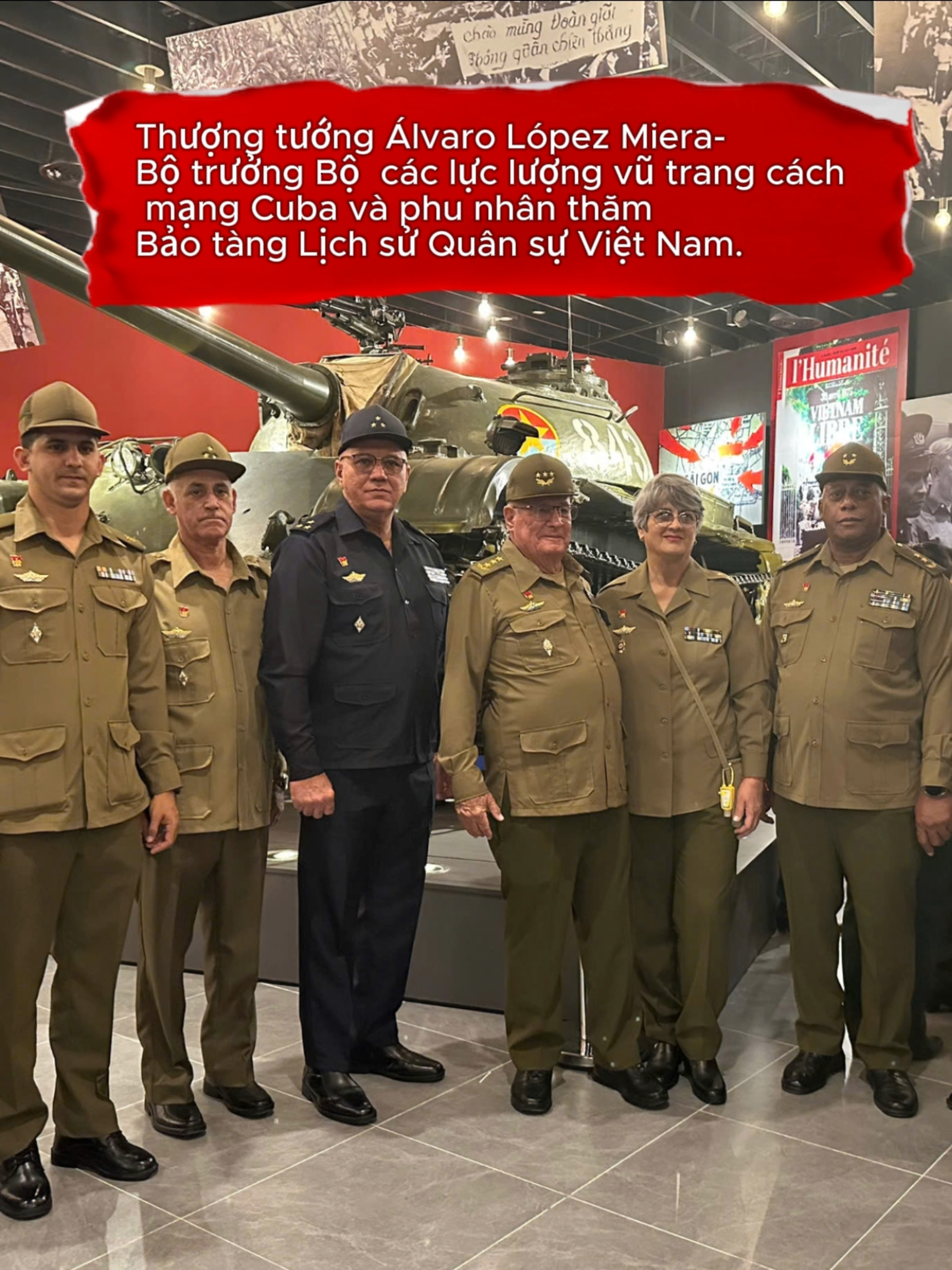 Thượng tướng Álvaro López Miera, Bộ trưởng Bộ các lực lượng cách mạng vũ trang Cuba và phu nhân thăm Bảo tàng Lịch sử Quân sự Việt Nam. #botruongboquocphong #cuba #phunhan #baotanglichsuquansuvn #vietnam #80namqđndvietnam #QPVN #quandoinhandanvietnam #bodoi #qpvn #camerachiensi