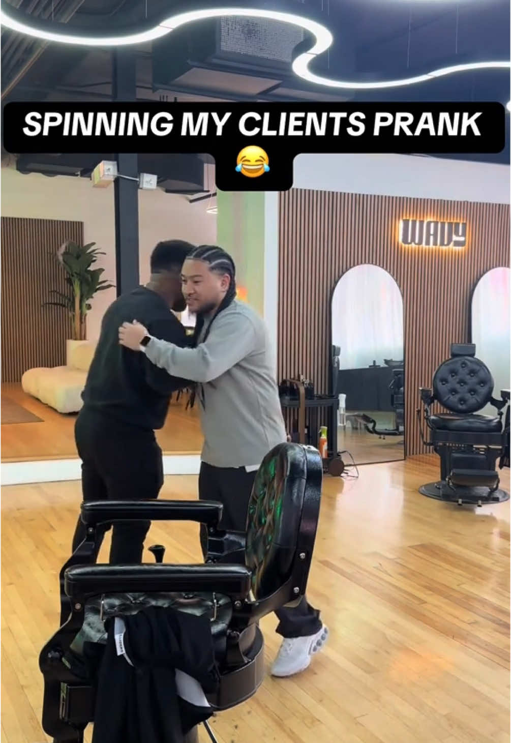 The barber spin special 😂😭 (@AJ Seballos) #barber #barberlife #prank #haircut 