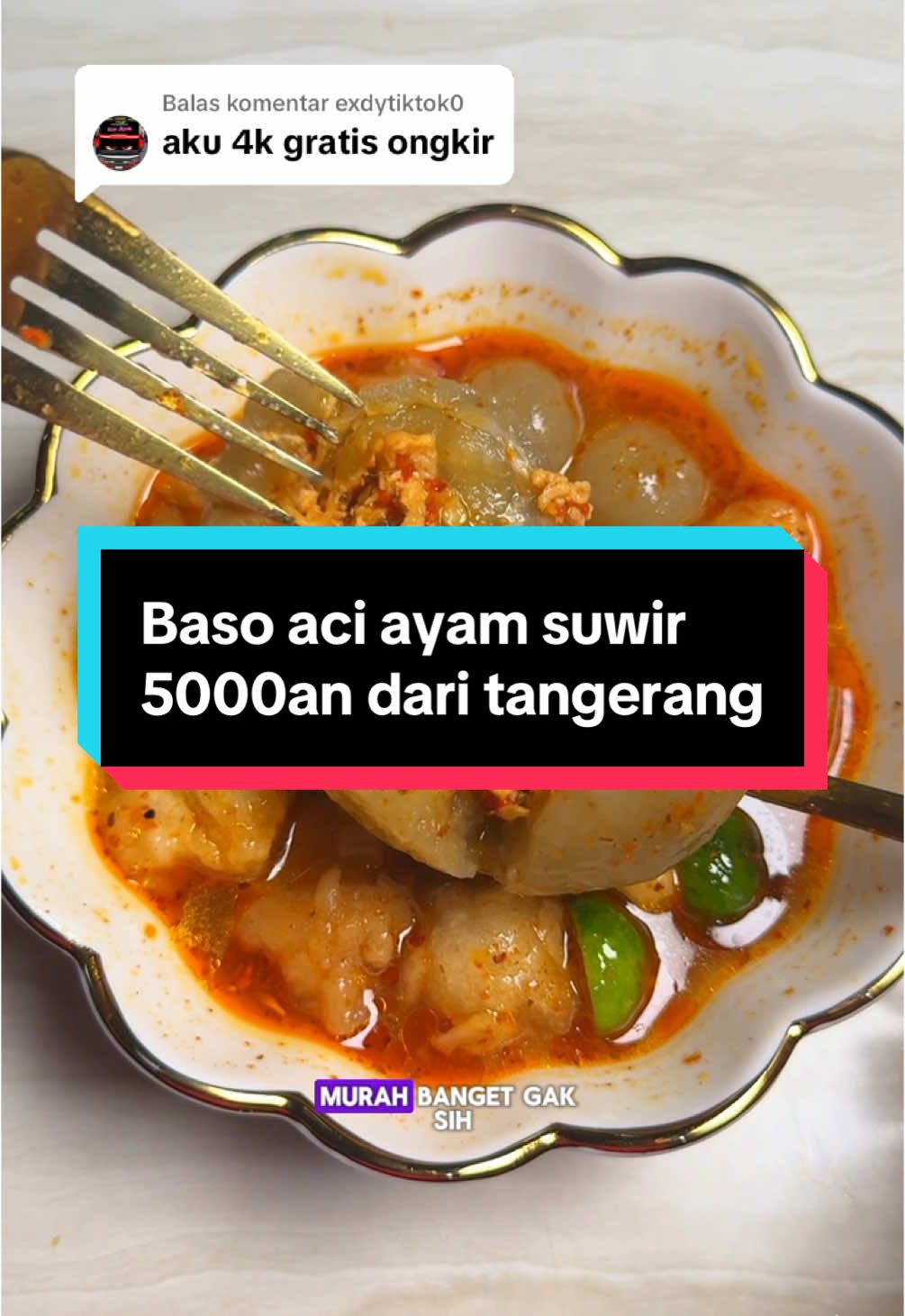 Membalas @exdytiktok0 baso aci ayam suwir cuma 5ribuan😍 #basoaciayamsuwir #basoacimurah #basoacienak 