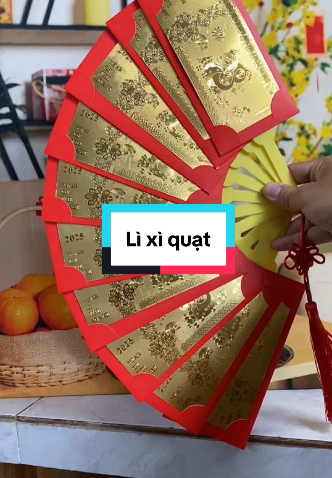 Lì xì quạt Tết 2025 cao cấp, giấy dày #tinamo #tet2025 #lixi #baolixi #lixiquat #baolixiquat #lixihinhquat 