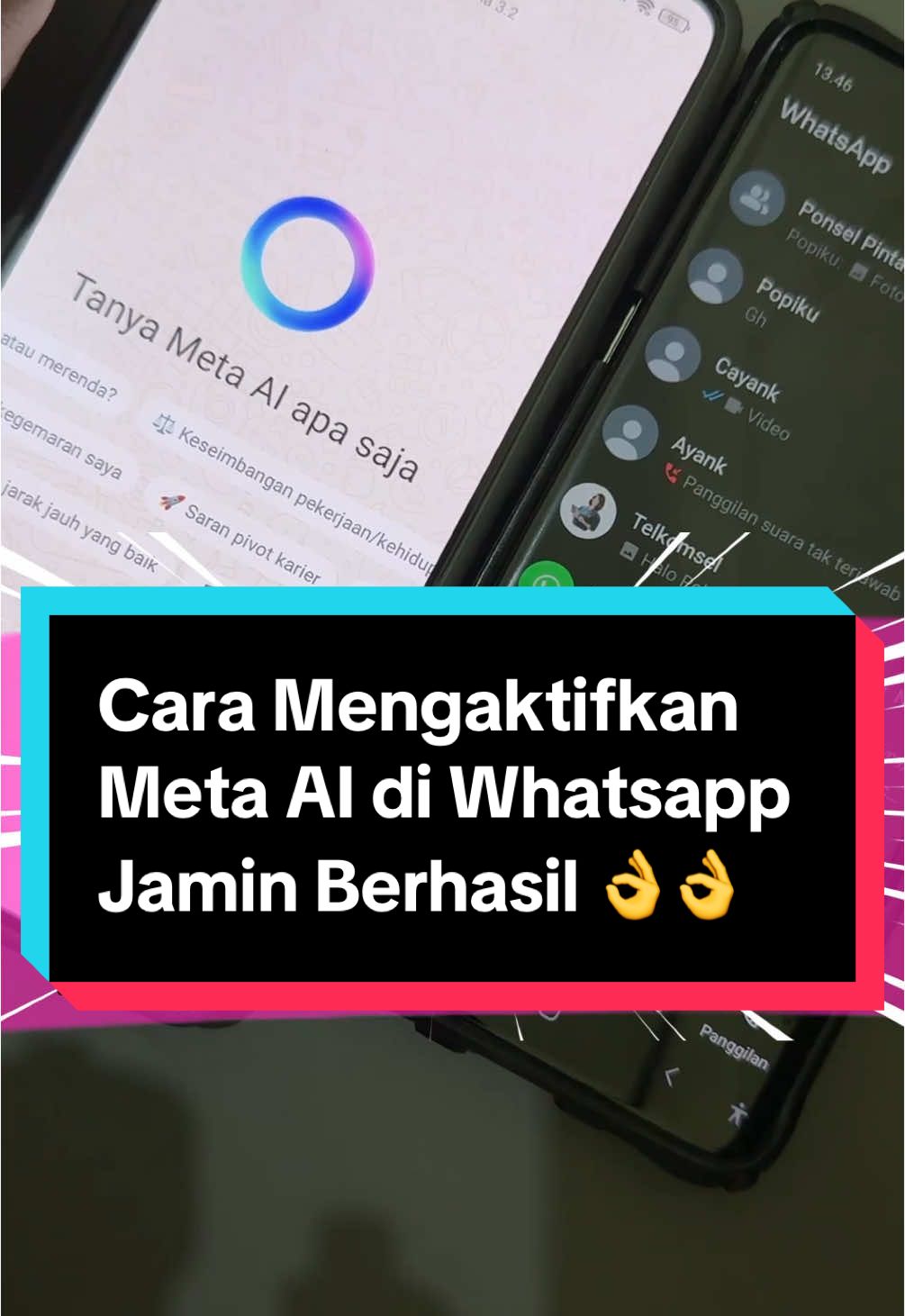 Membalas @𝘼𝙧𝙮𝙖𝙖☝😌 Cara Mengaktifkan Meta AI di Whatsapp Jamin Berhasil #MetaAIdiWhatsapp #trikwa #trikwhatsapp #TipsTrik #wametaai #metaaiwhatsapp #fyp #Trending 