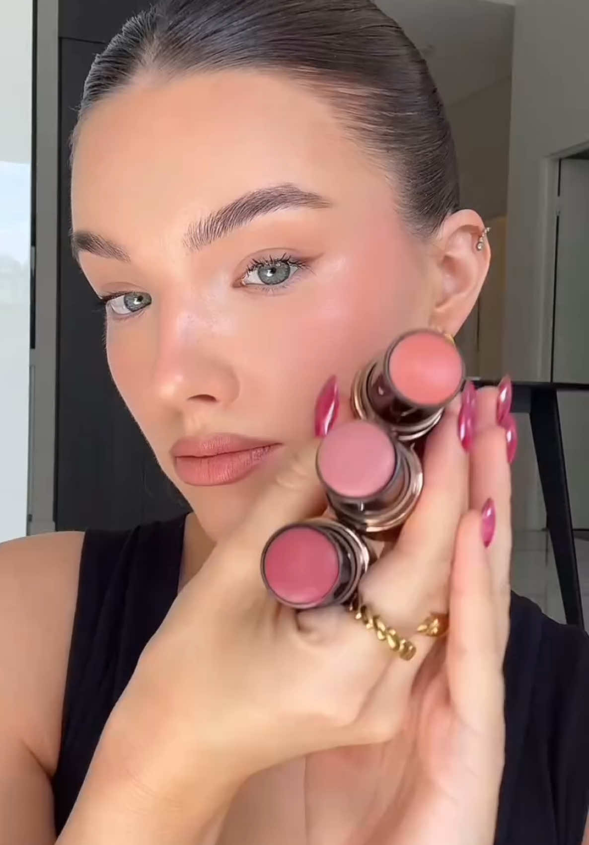 Hydra Stick® Lip & Cheek Colour — aka your new favourite cream blush that blends seamlessly ✨ @Erin Skellham. Find it now instore and online. #nudebynature #cleanbeauty #creamblush #blushtrend 