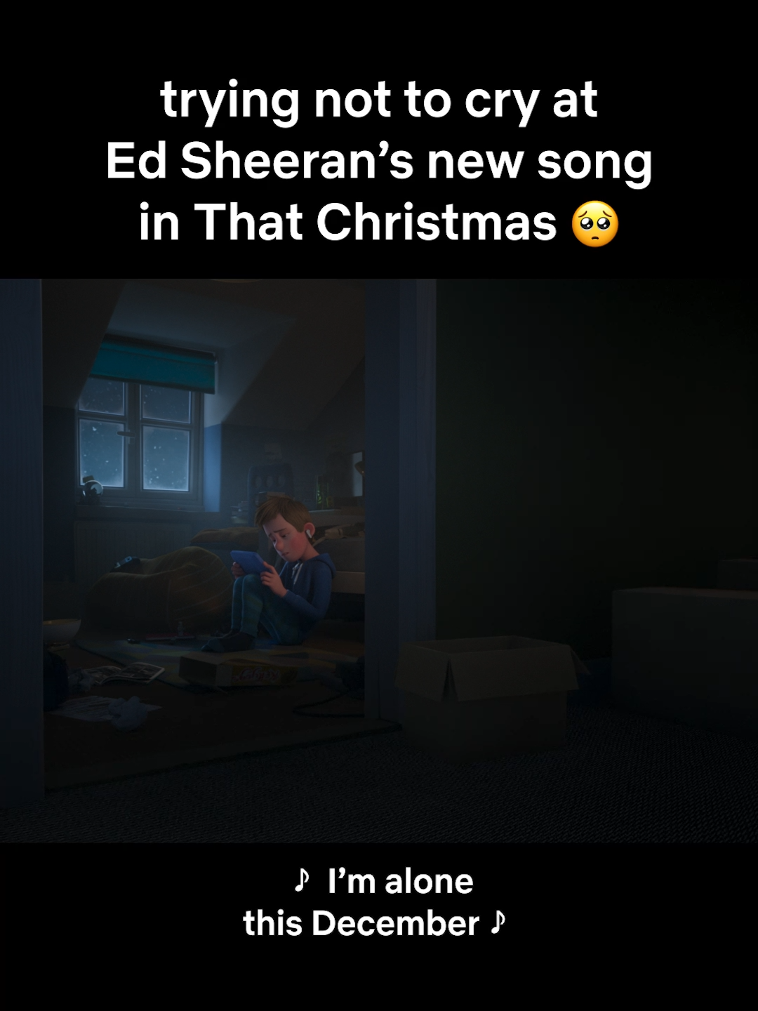 it's not okay to make us cry like this ed 😭 #thatchristmas #underthetree