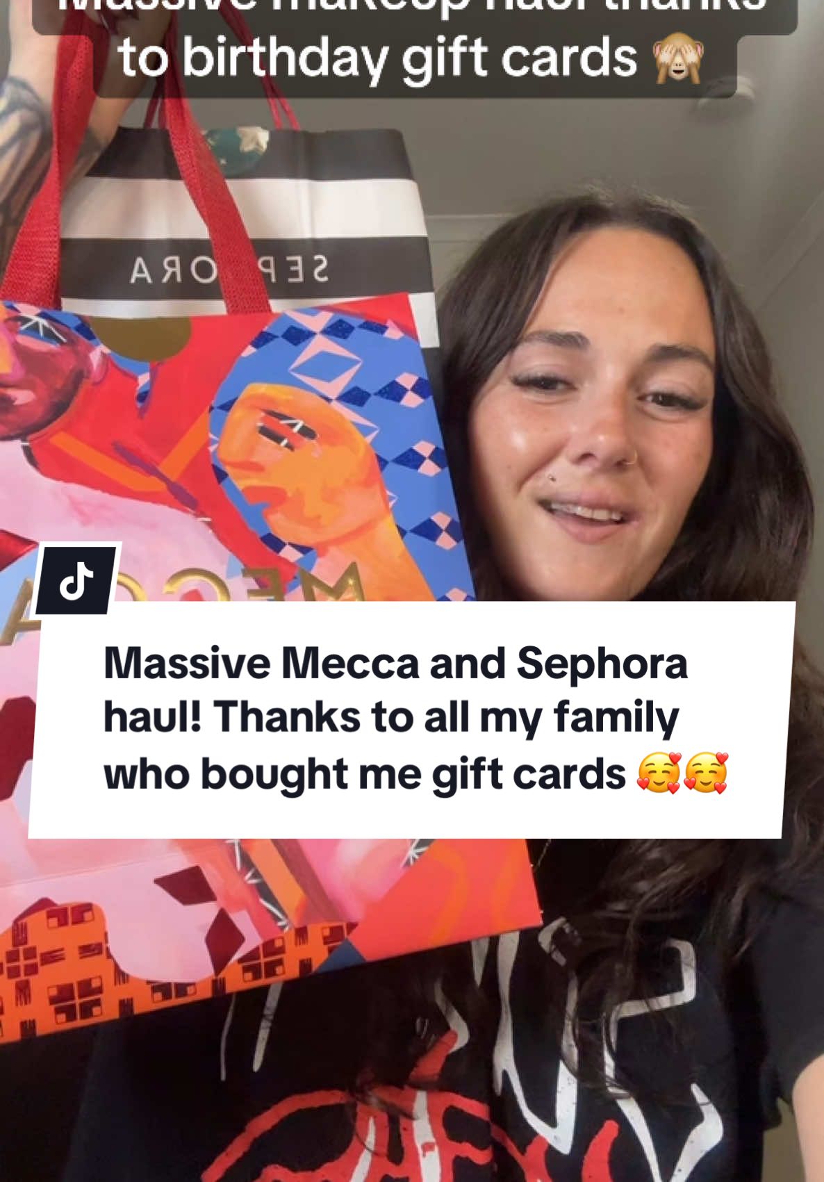 Massive Mecca and Sephora haul! Thanks to all my family who bought me gift cards 🥰🥰🙈 #makeuphaul #skincarehaul #sephorahaul #sephorahauls #meccahaul #birthdaygifts #newmakeup #newskincare #excited #gothicchristmas  @MECCA MAX @SEPHORA AUS + NZ @Glow Recipe @NARS Cosmetics @Kosas @Lanolips @Rare Beauty @Benefit Australia @Huda Beauty @laneige_anz @tarte cosmetics @Pixi Beauty @Living Proof, Inc. 